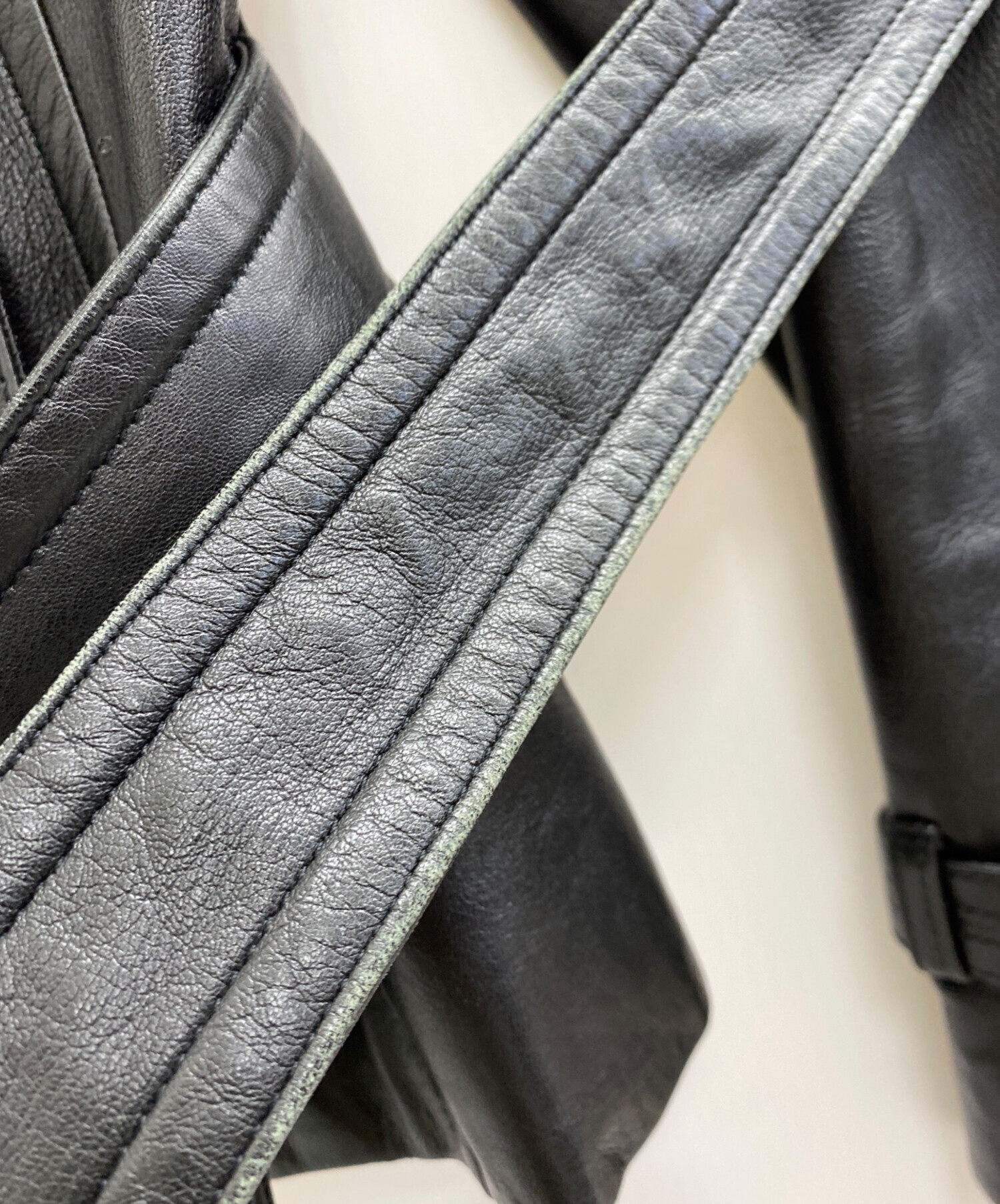 中古・古着通販】KUMIKYOKU (クミキョク) レザージャケット ブラック