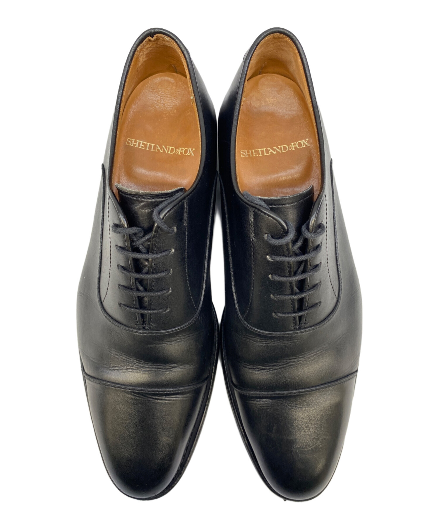 シェットランドフォックス 6 1/2 24.5 ストレートチップ ブラック 黒 シェットランドフォックス 6 1/2 24.5 ストレートチップ ブラック 黒