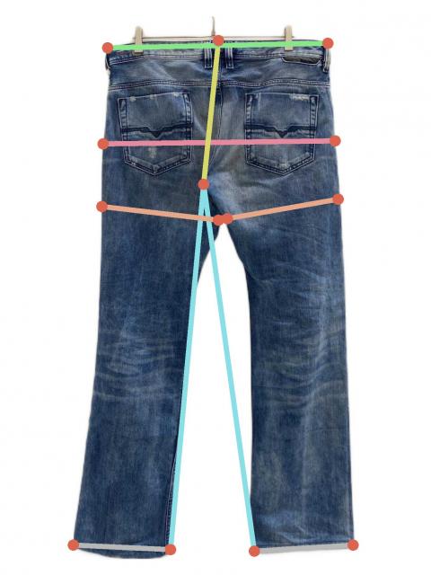 中古・古着通販】DIESEL (ディーゼル) デニムパンツ ブルー サイズ