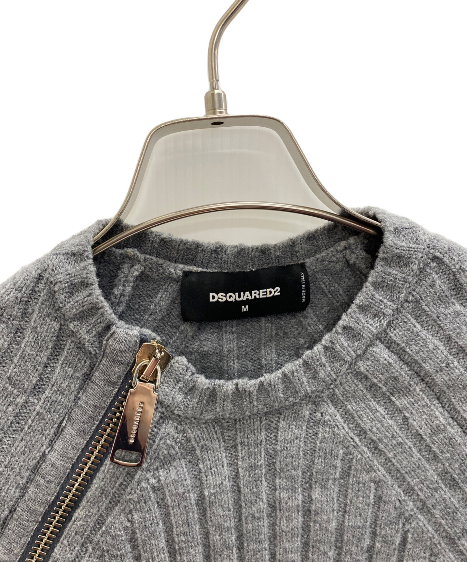 DSQUARED2 グリーン ニット ダブルジップ y2k DSQUARED2（ディー