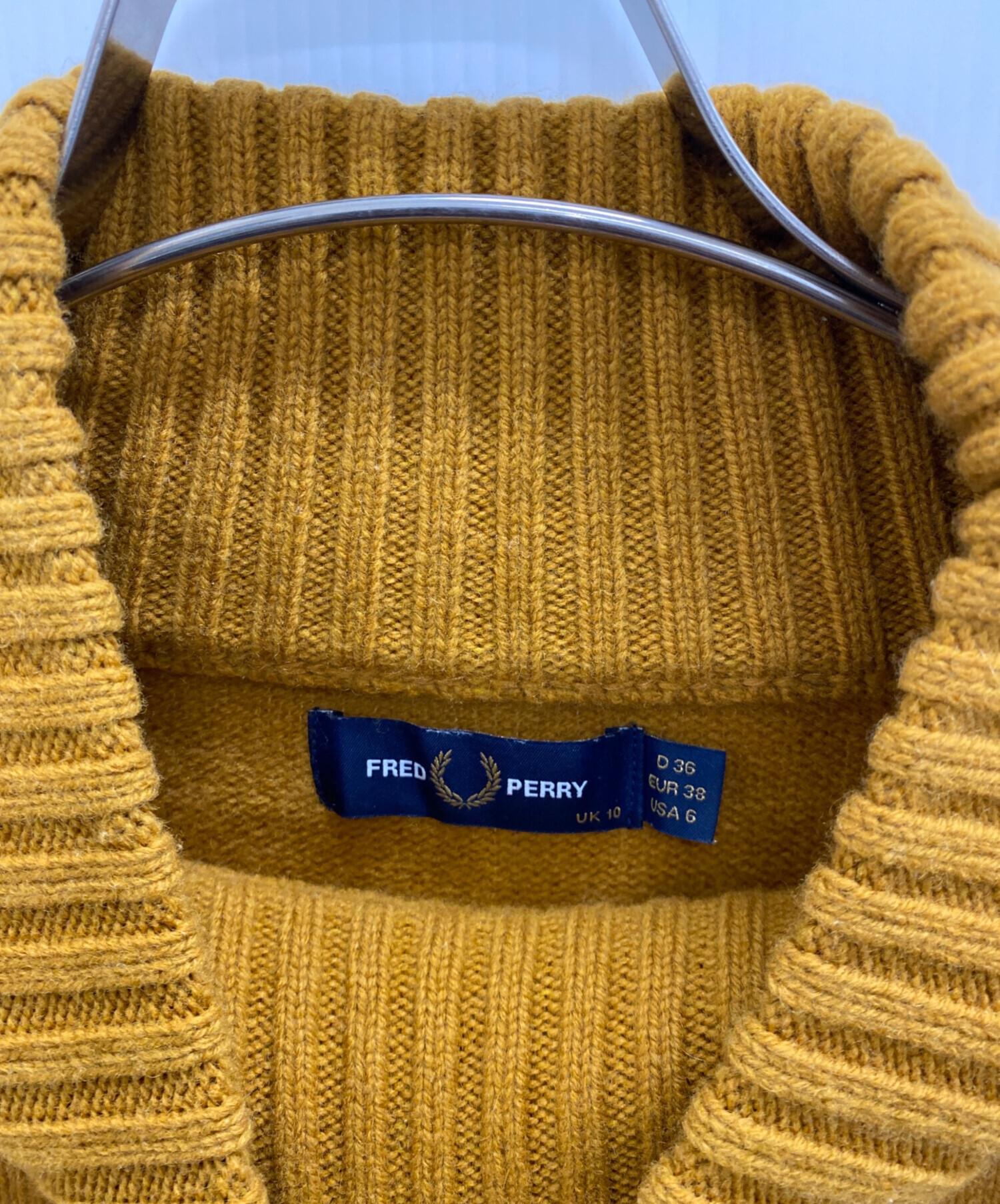 中古・古着通販】FRED PERRY (フレッドペリー) 厚手ニット ブラウン 