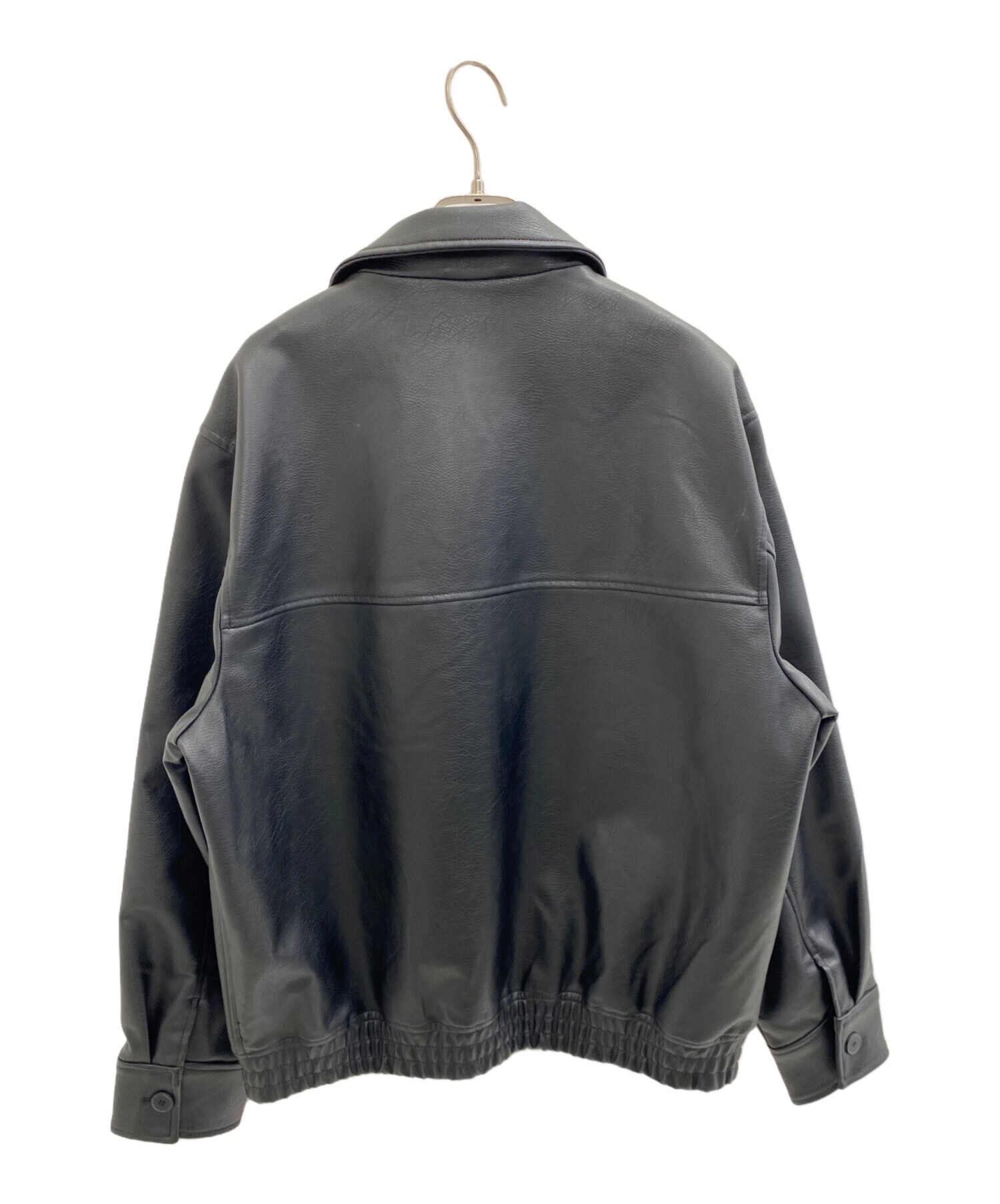 中古・古着通販】ZARA (ザラ) フェイクレザーブルゾン ブラック サイズ