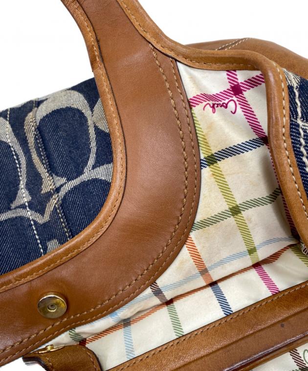 未使用 COACH フルグレインレザー ワンショルダーバッグ ダークブラウン 中古・古着通販】COACH (コーチ) ワンショルダーバッグ ブラウン