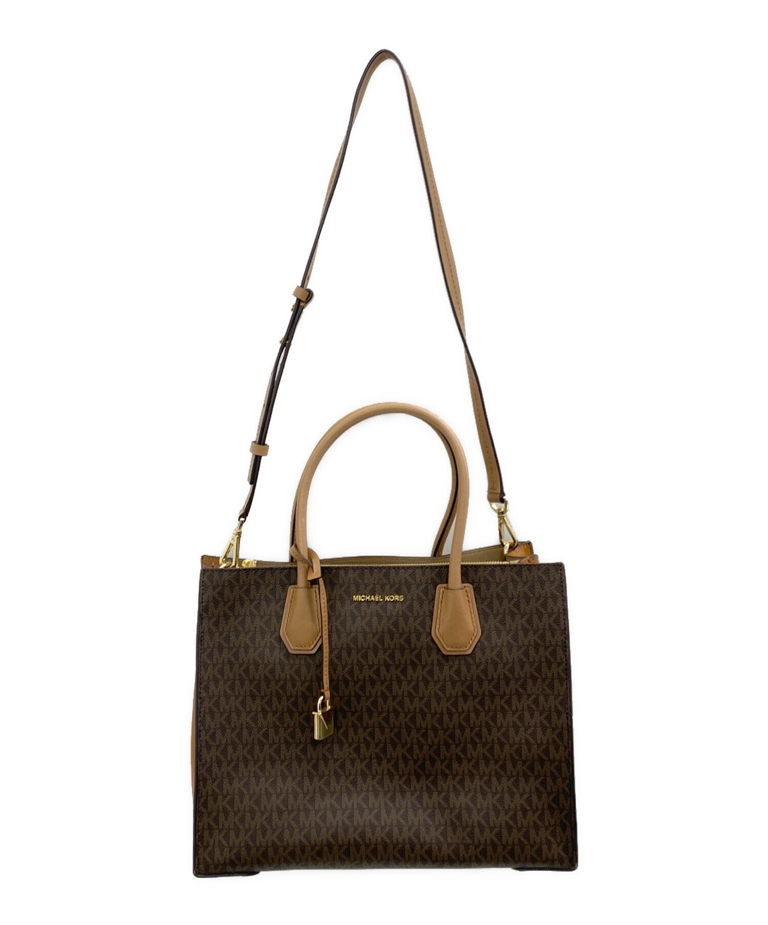 【未使用】マイケルコース　ブラウン　2WAY ハンドバッグ 中古・古着通販】MICHAEL KORS (マイケル・コース) 2WAYショルダー