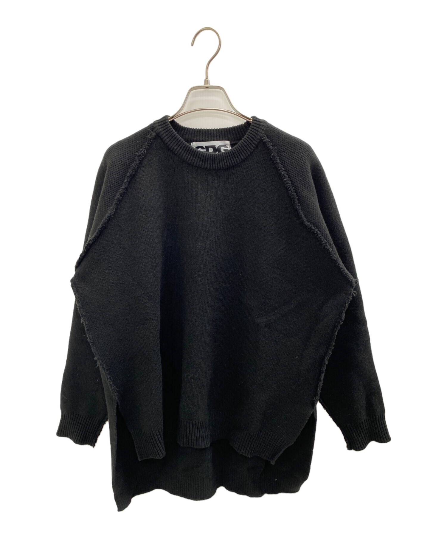中古・古着通販】CDG (シーディージー) 厚手ニット ブラック サイズ:L