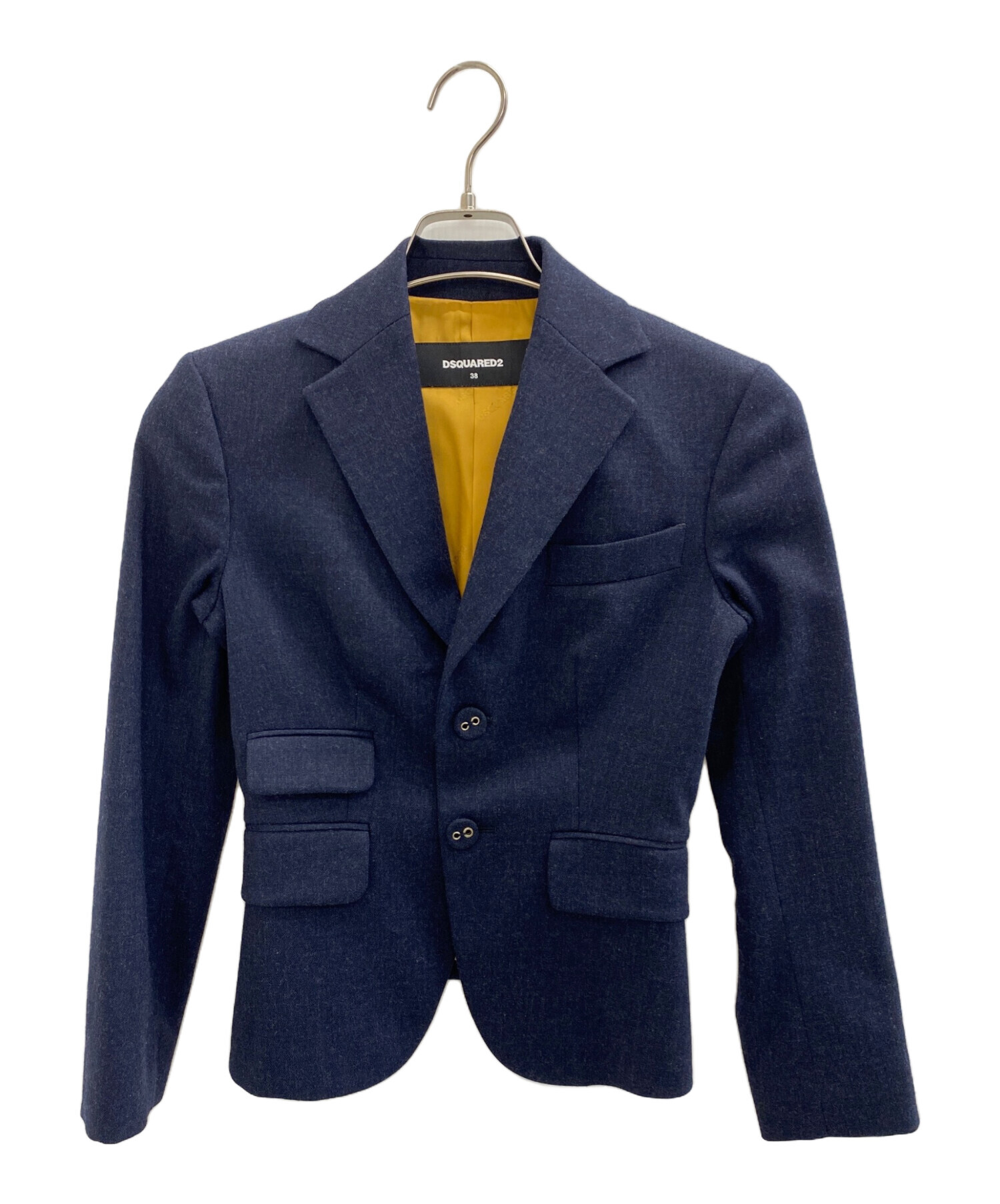 DSQUARED2 ネイビー テーラードジャケット 美品 中古・古着通販】DSQUARED2 (ディースクエアード) テーラード