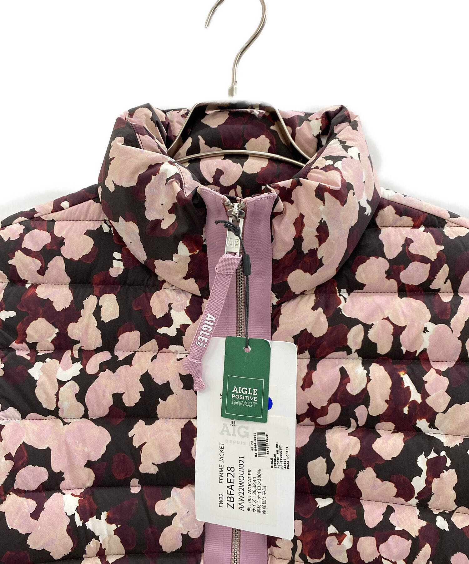 中古・古着通販】AIGLE (エーグル) ダウンジャケット ピンク サイズ:36