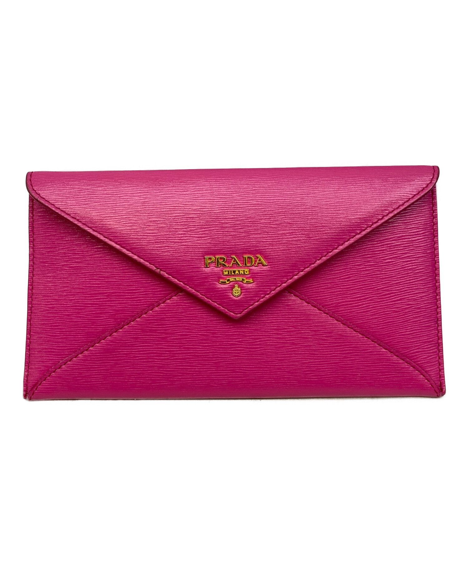 プラダ　財布　ピンク 中古・古着通販】PRADA (プラダ) 長財布 ショッキングピンク｜ブランド