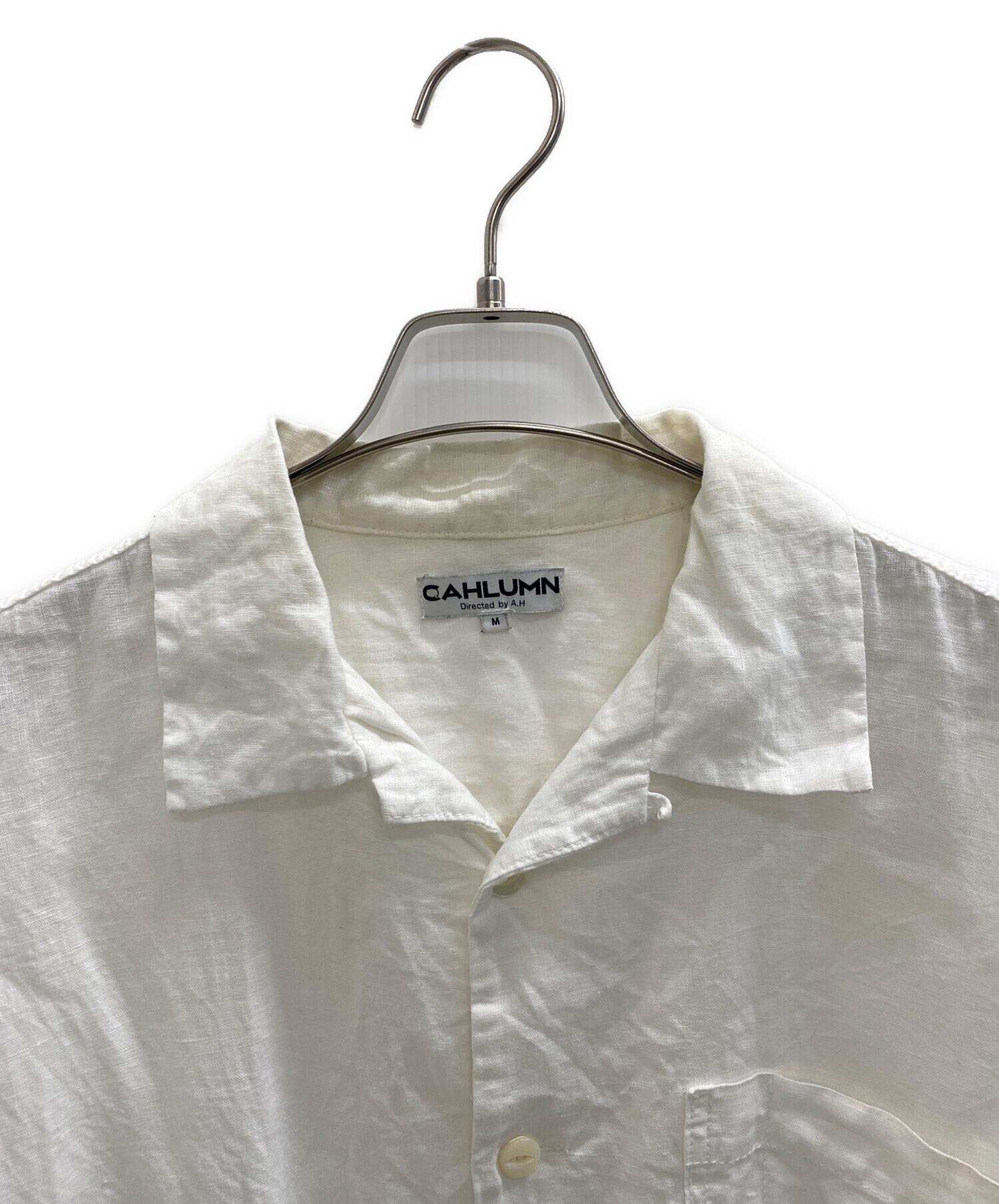 中古・古着通販】CAHLUMN (カウラム) Linen Open Collar Shirt