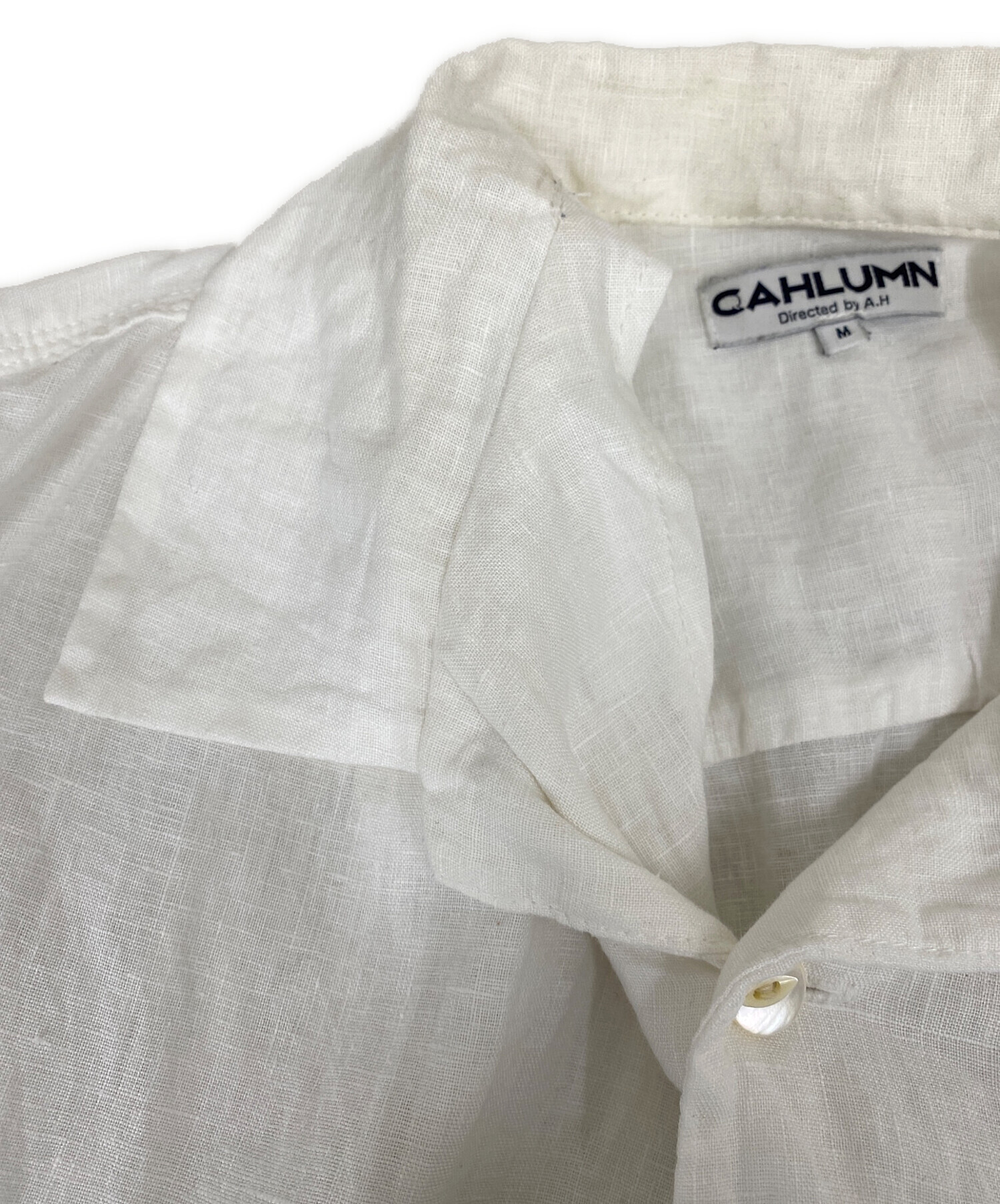 中古・古着通販】CAHLUMN (カウラム) Linen Open Collar Shirt