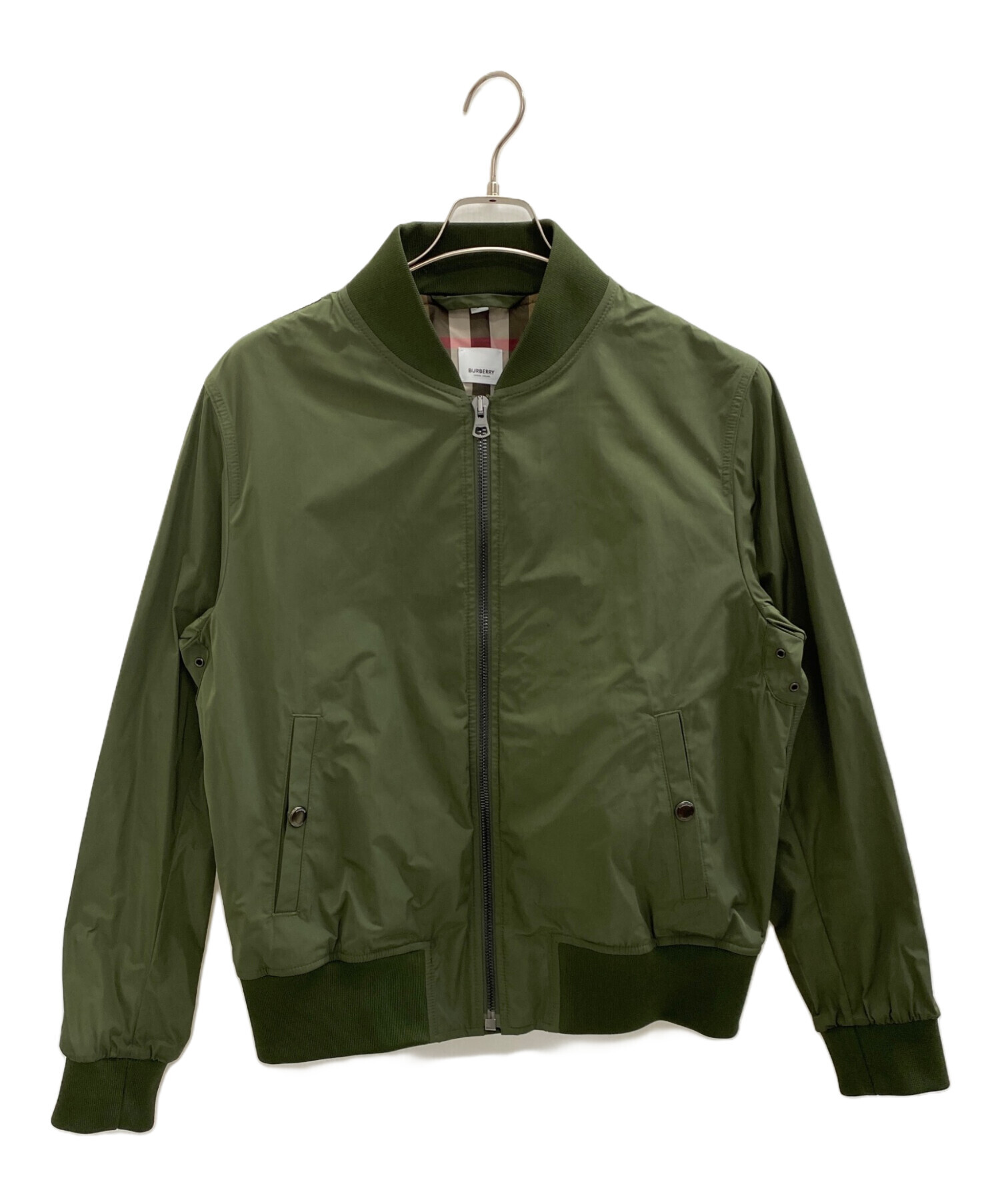 BURBERRY バーバリー MA-1 ブルゾン ボンバージャケット 中古・古着通販】BURBERRY (バーバリー) MA-1ジャケット カーキ サイズ