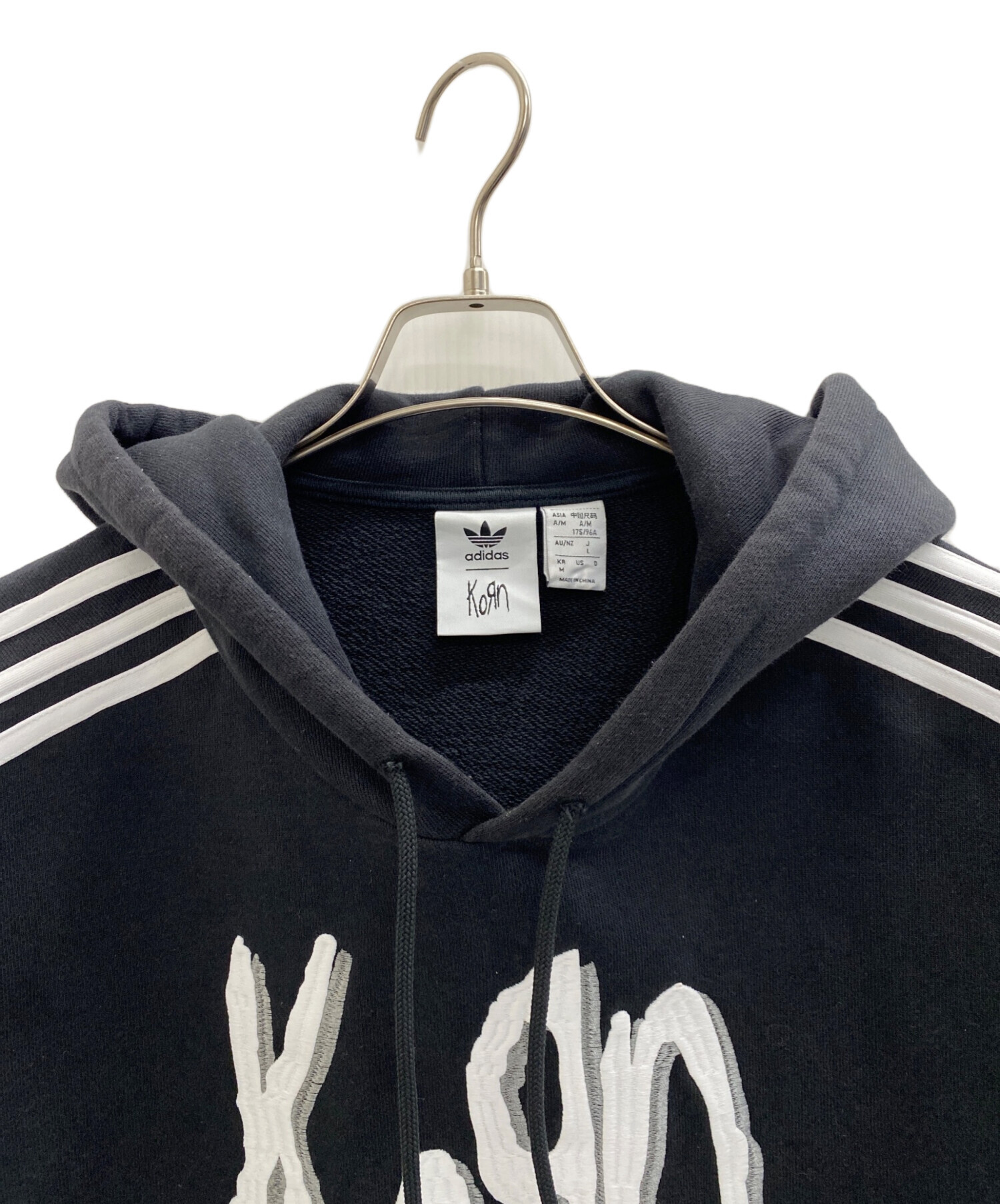 KORN×adidas フーディー XL パーカー ブラック レア コーンコラボ adidas x KoRn Hoodie Black コーン フーディー パーカー (adidas