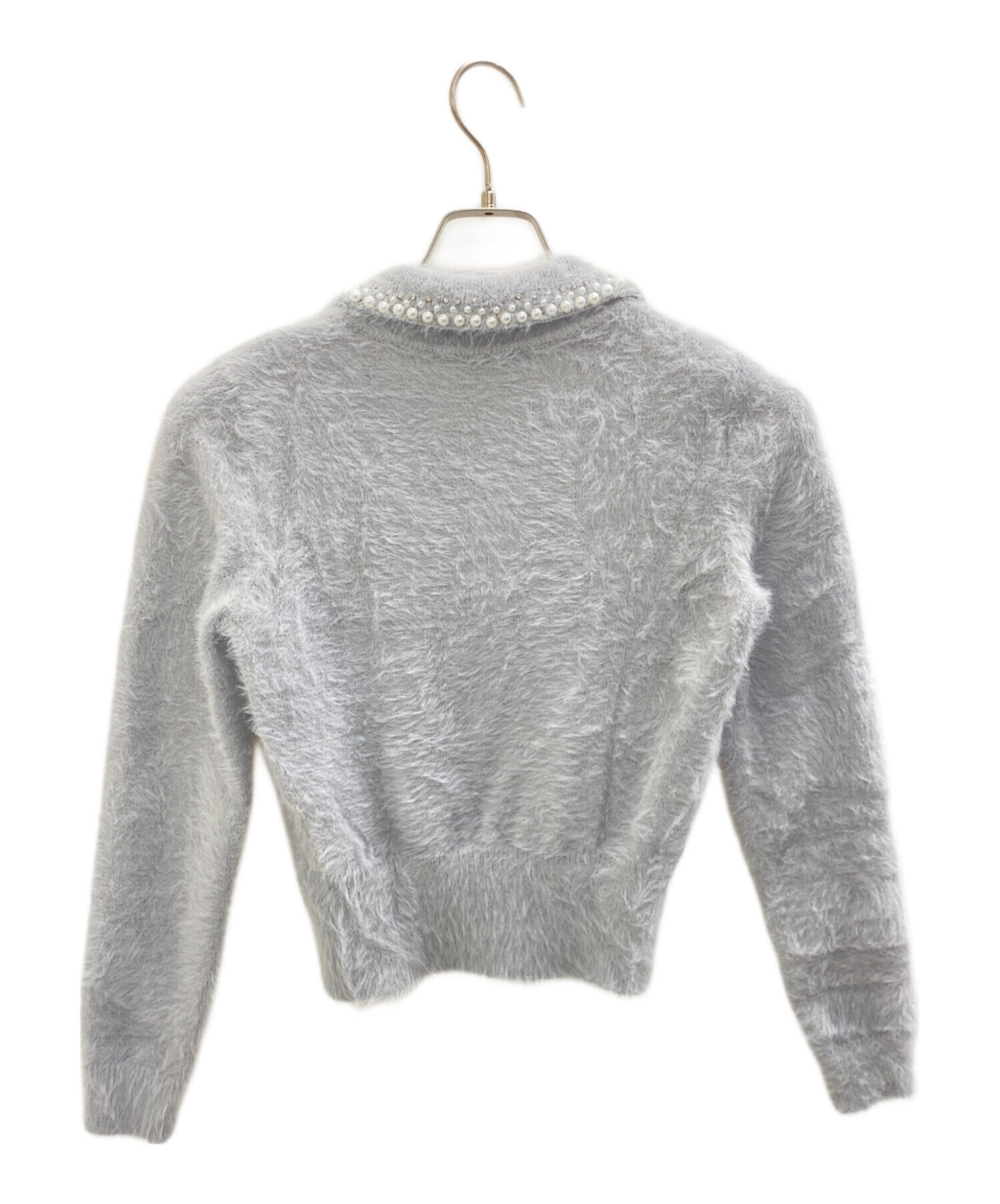 DEPAREILLE デパリエ ニット・セーター M グレー 【古着】【中古】【送料無料】 HEATHER TWEED 無地 Vネック ケーブル ウールニットセーター メンズM