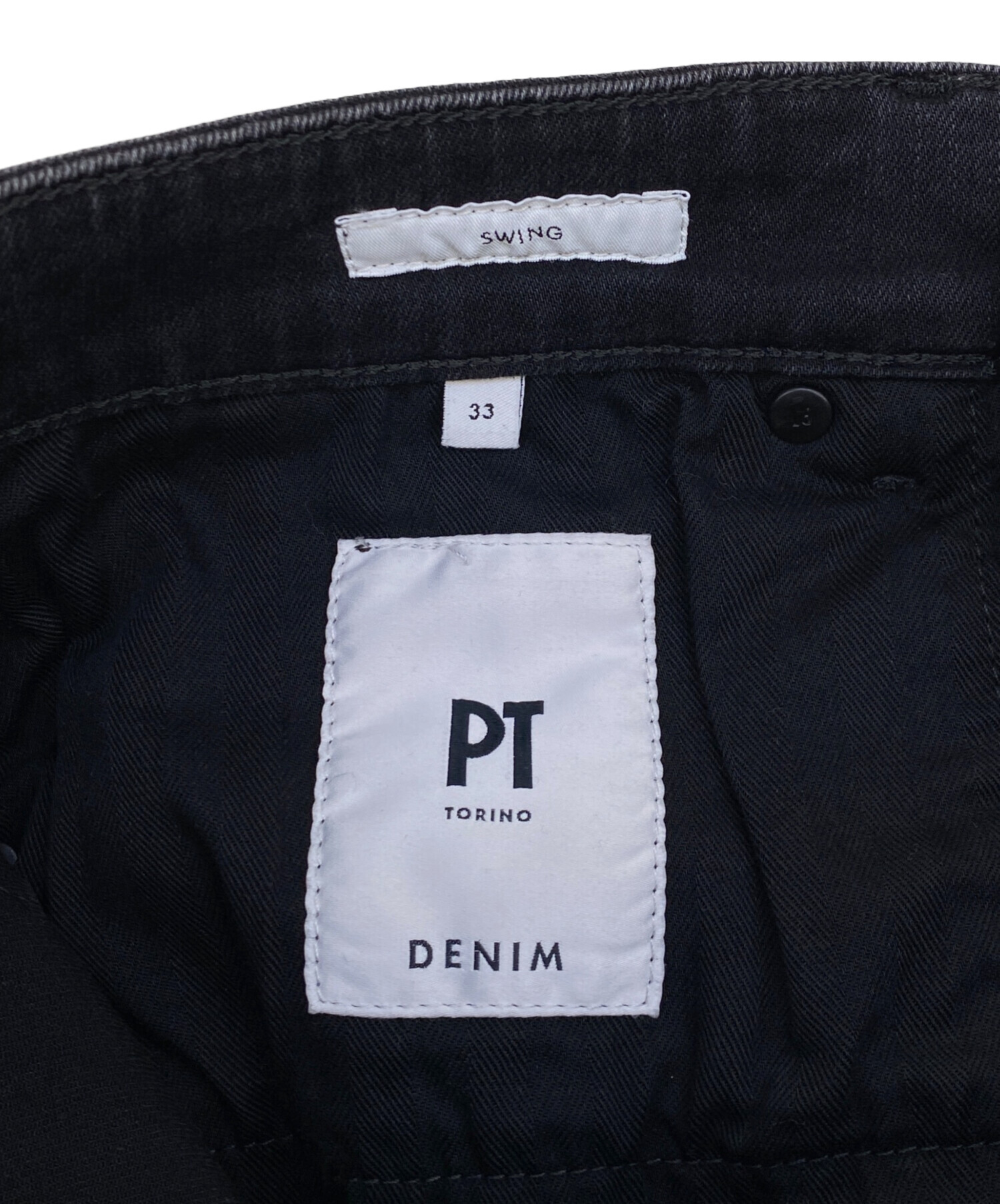 中古・古着通販】PT TORINO (ピーティートリノ) デニムパンツ ブラック 