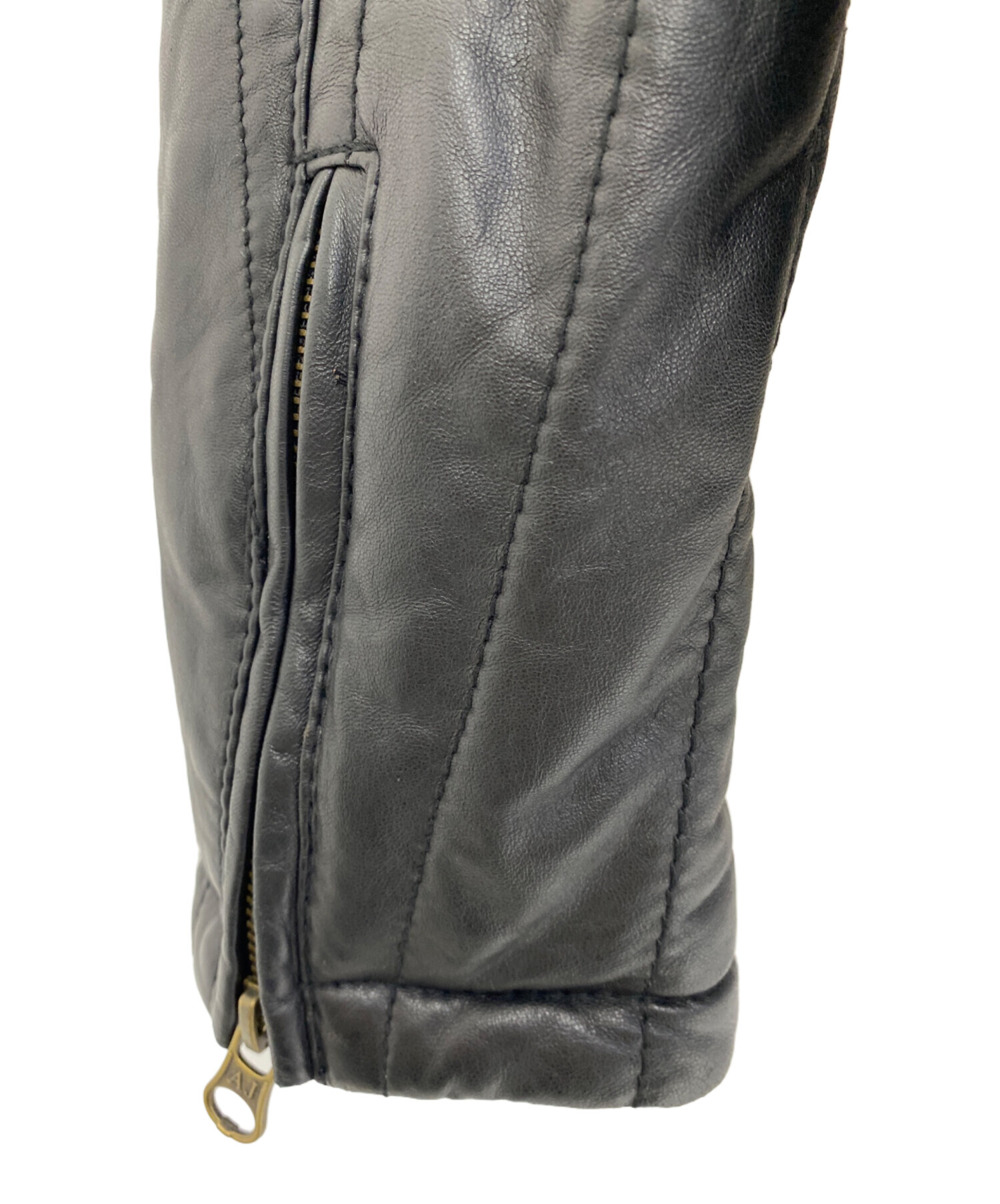 armani jeans レザージャケット 中古・古着通販】ARMANI JEANS (アルマーニジーンズ) レザージャケット