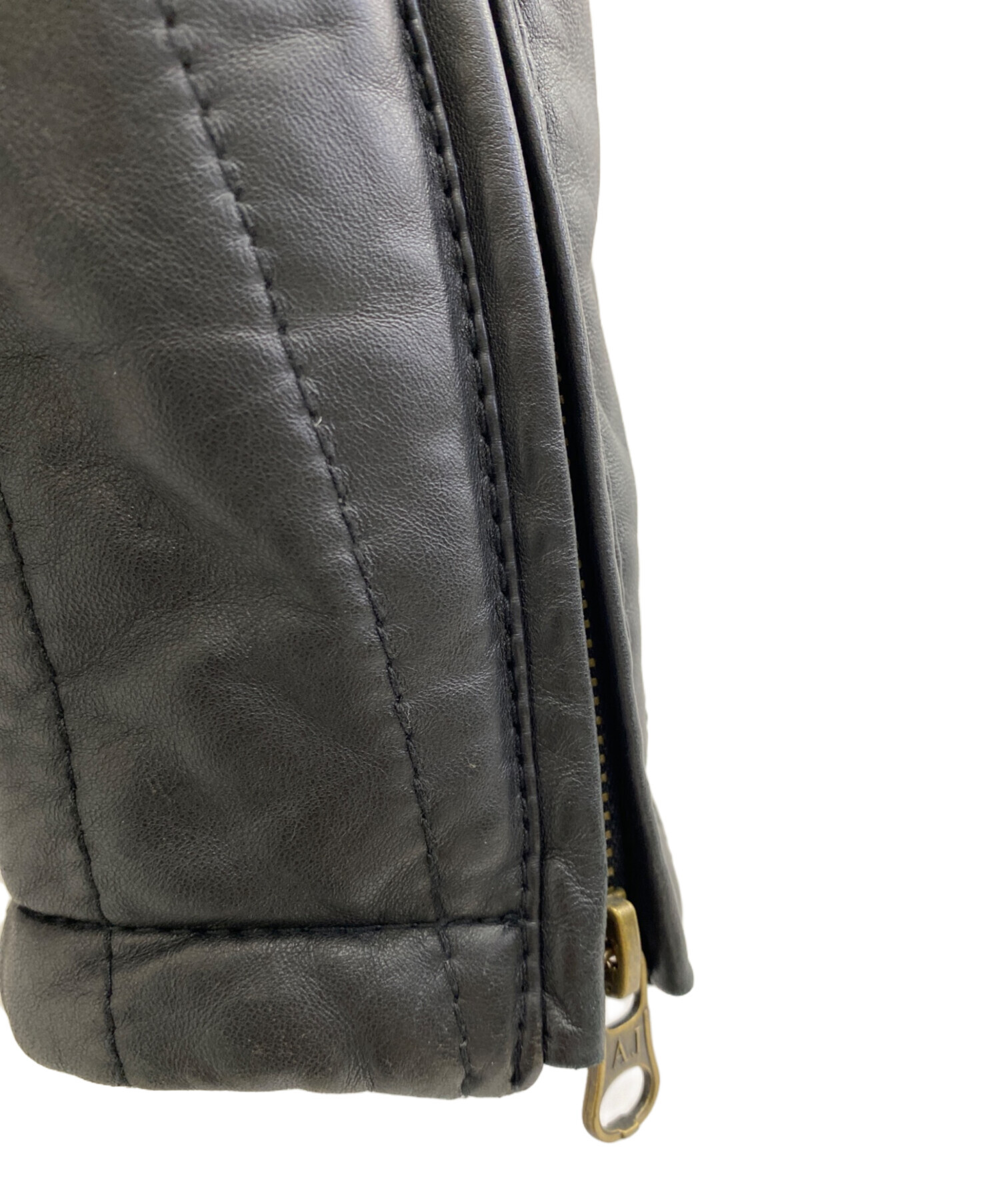 アルマーニジーンズ革ジャン 中古・古着通販】ARMANI JEANS (アルマーニジーンズ) レザージャケット
