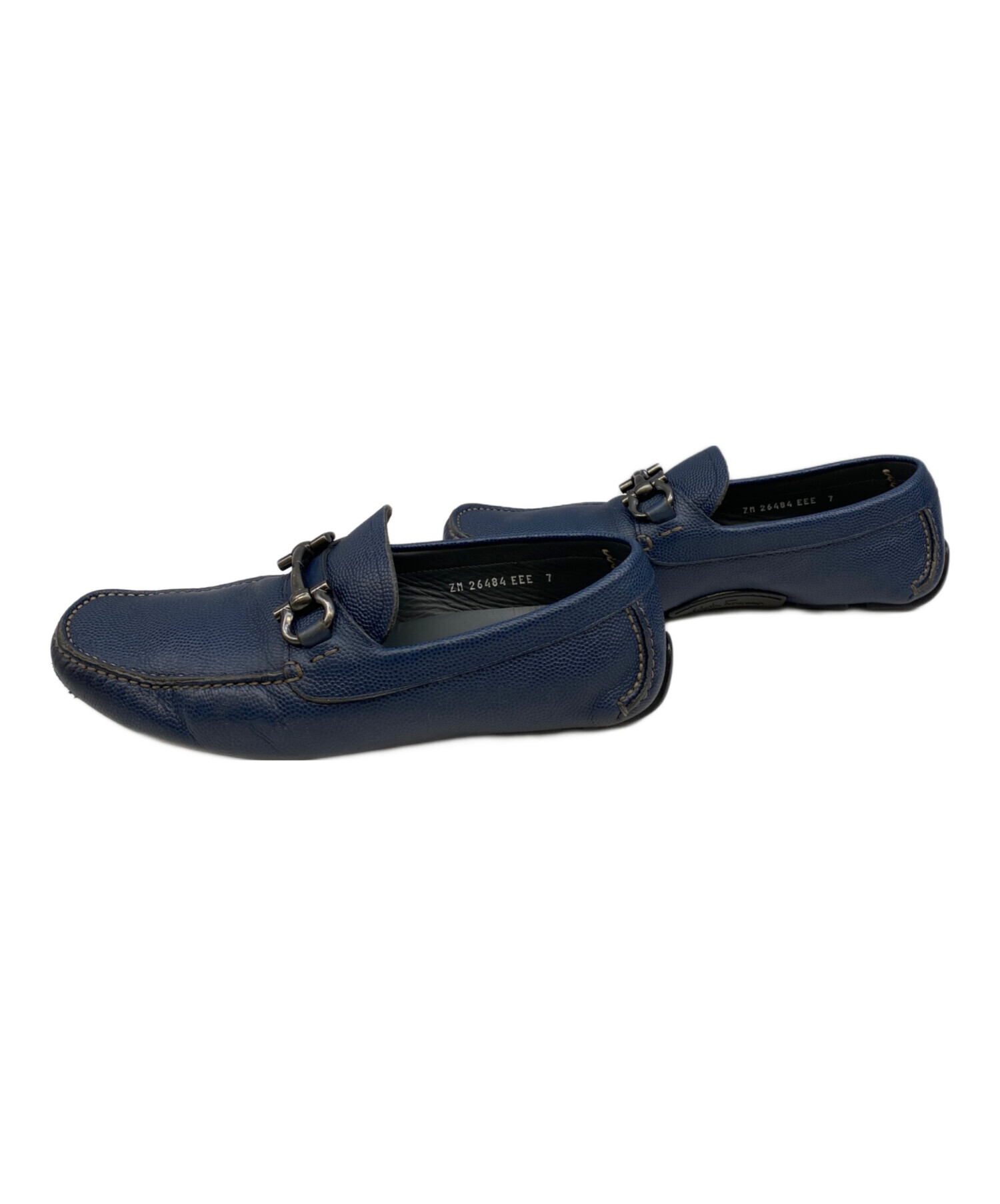 Salvatore Ferragamo 青いローファー フェラガモ 中古・古着通販】Salvatore Ferragamo (サルヴァトーレ フェラガモ