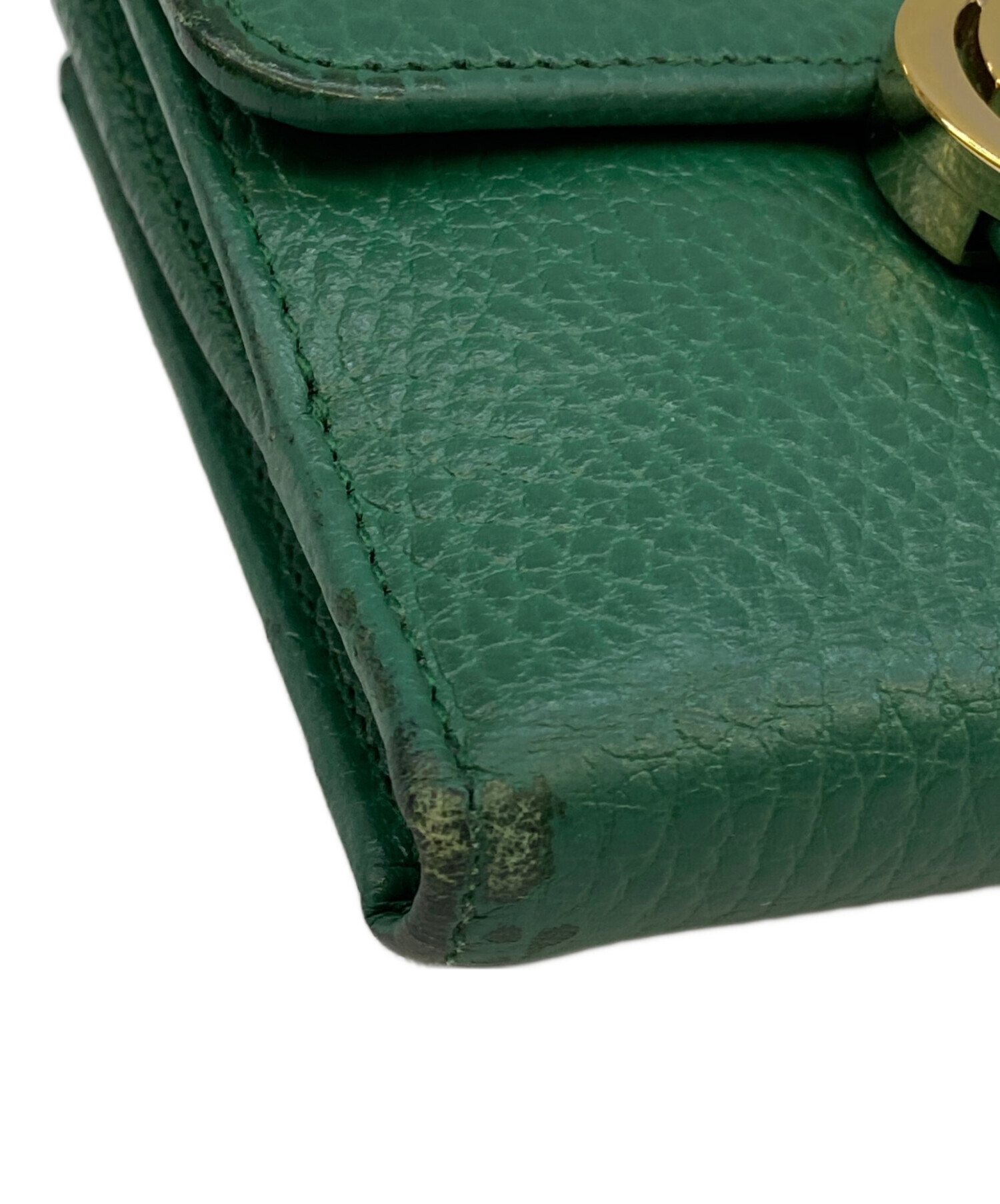 中古・古着通販】GUCCI (グッチ) 2つ折り財布 グリーン｜ブランド