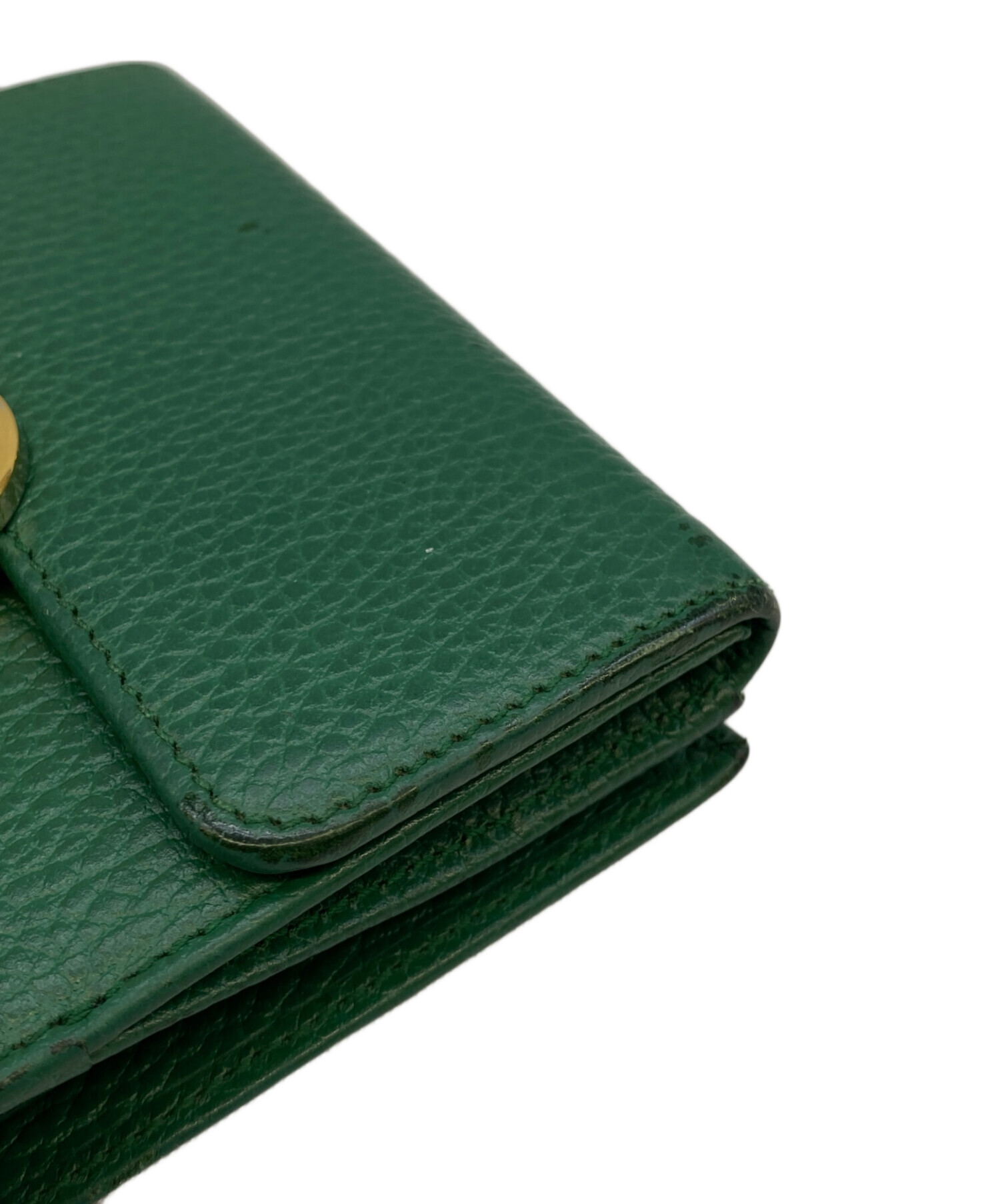 中古・古着通販】GUCCI (グッチ) 2つ折り財布 グリーン｜ブランド