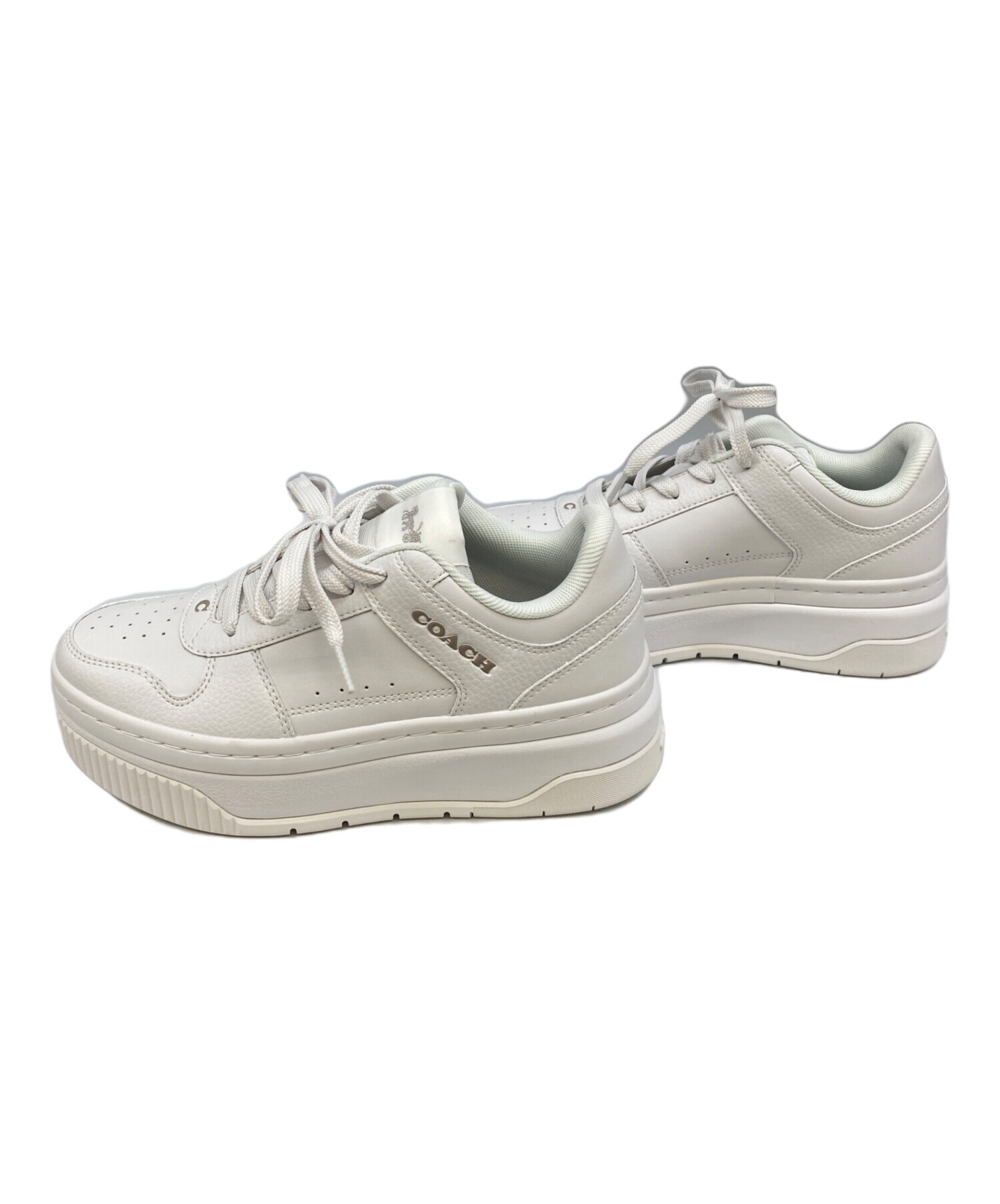 COACH ホワイト スニーカー 中古・古着通販】COACH (コーチ) ハイカットスニーカー ホワイト