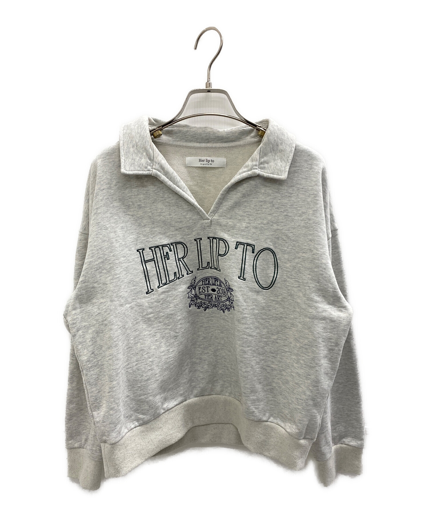 超特価品 her lip to Embroidery Polo Sweatshirt 【公式通販】