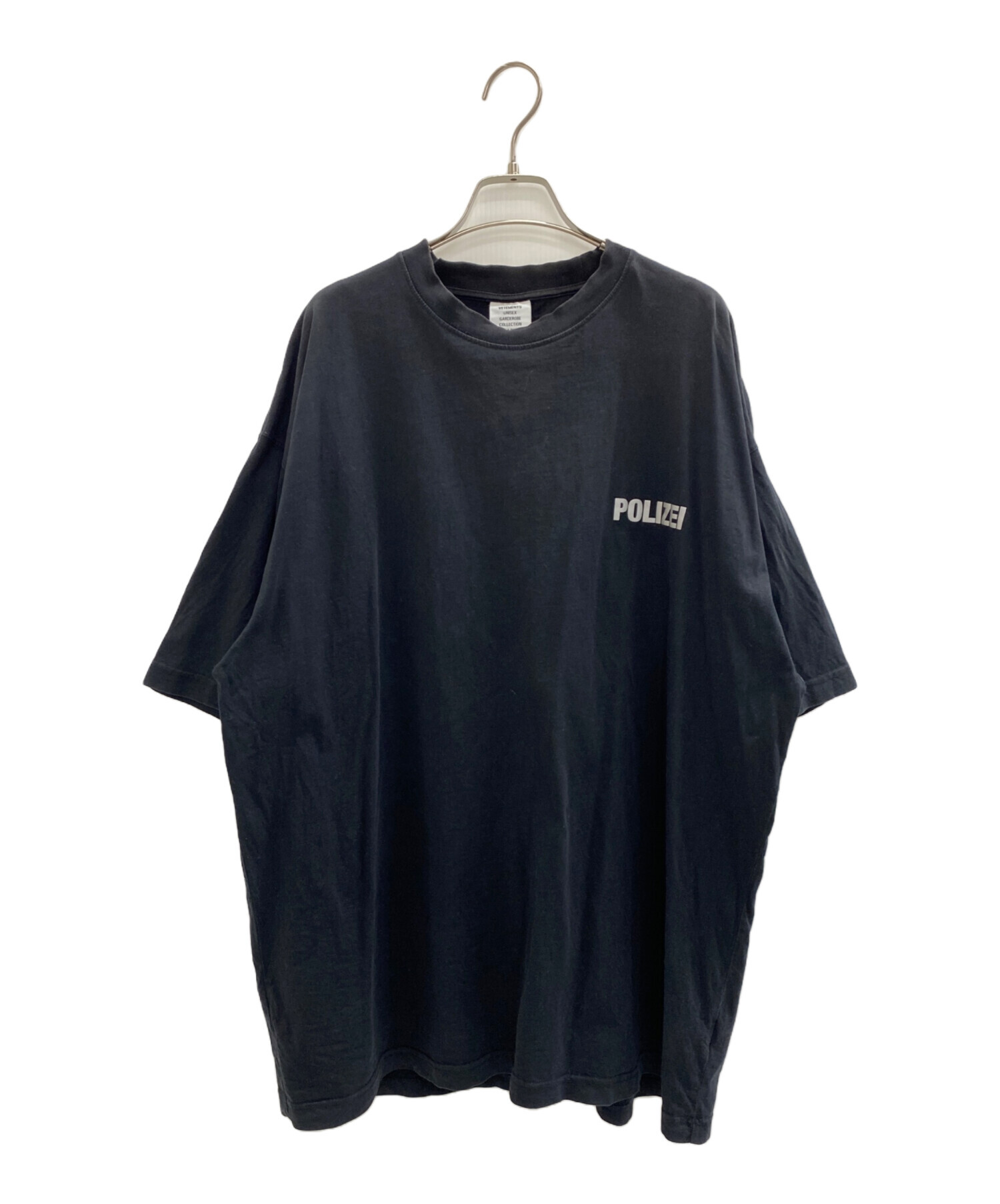 中古・古着通販】VETEMENTS (ヴェトモン) 半袖カットソー ブラック 