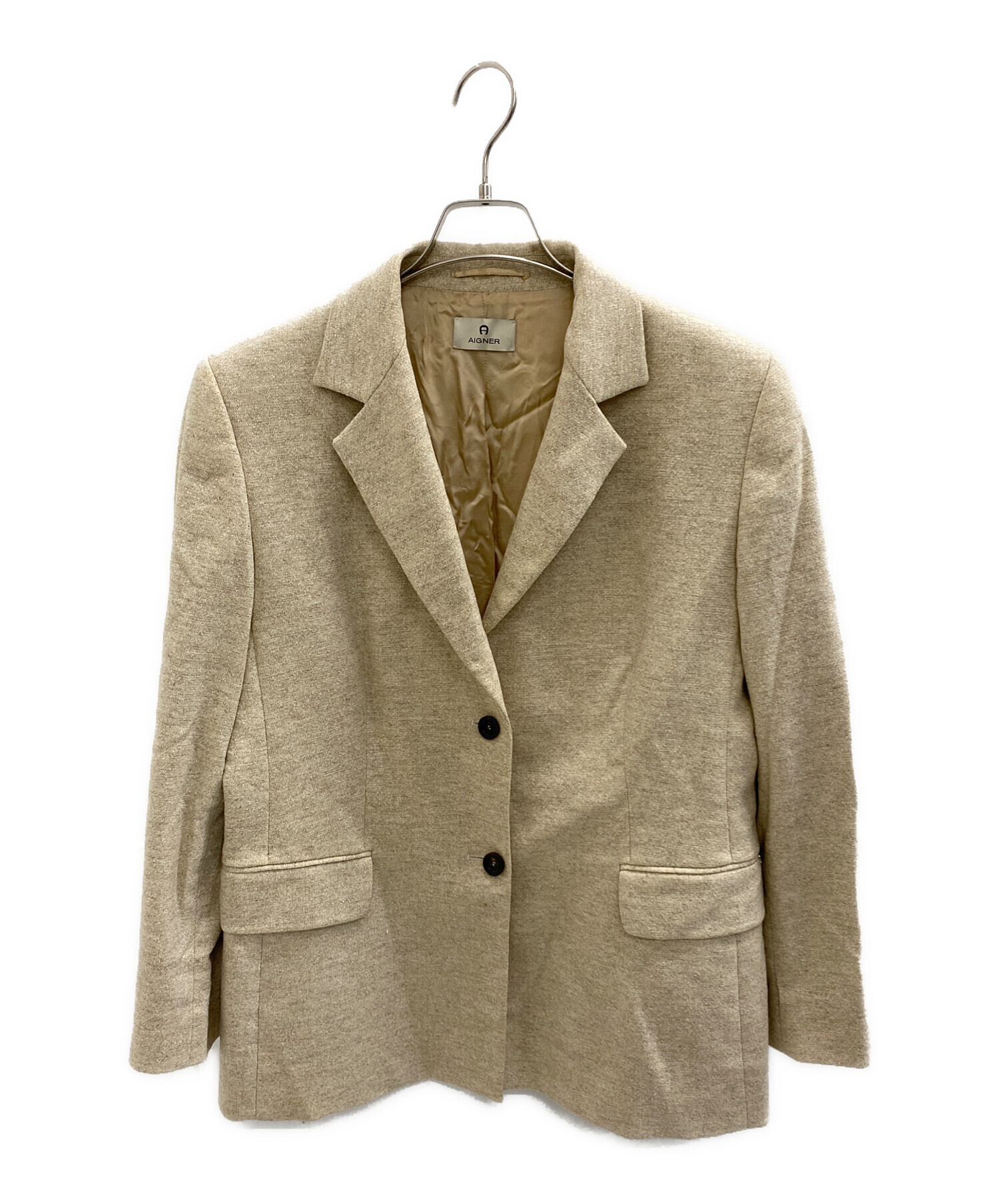 【Keiko】アイグナー　AIGNER カジュアルジャケット　ベージュ 中古・古着通販】AIGNER (アイグナー) ジャケット ベージュ サイズ