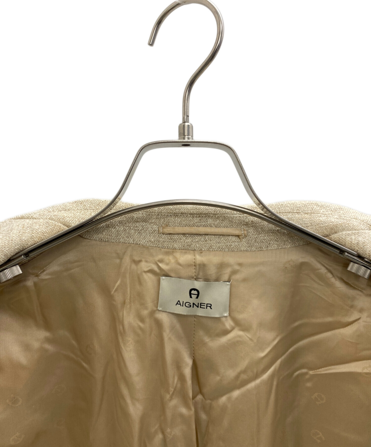 【Keiko】アイグナー　AIGNER カジュアルジャケット　ベージュ 中古・古着通販】AIGNER (アイグナー) ジャケット ベージュ サイズ