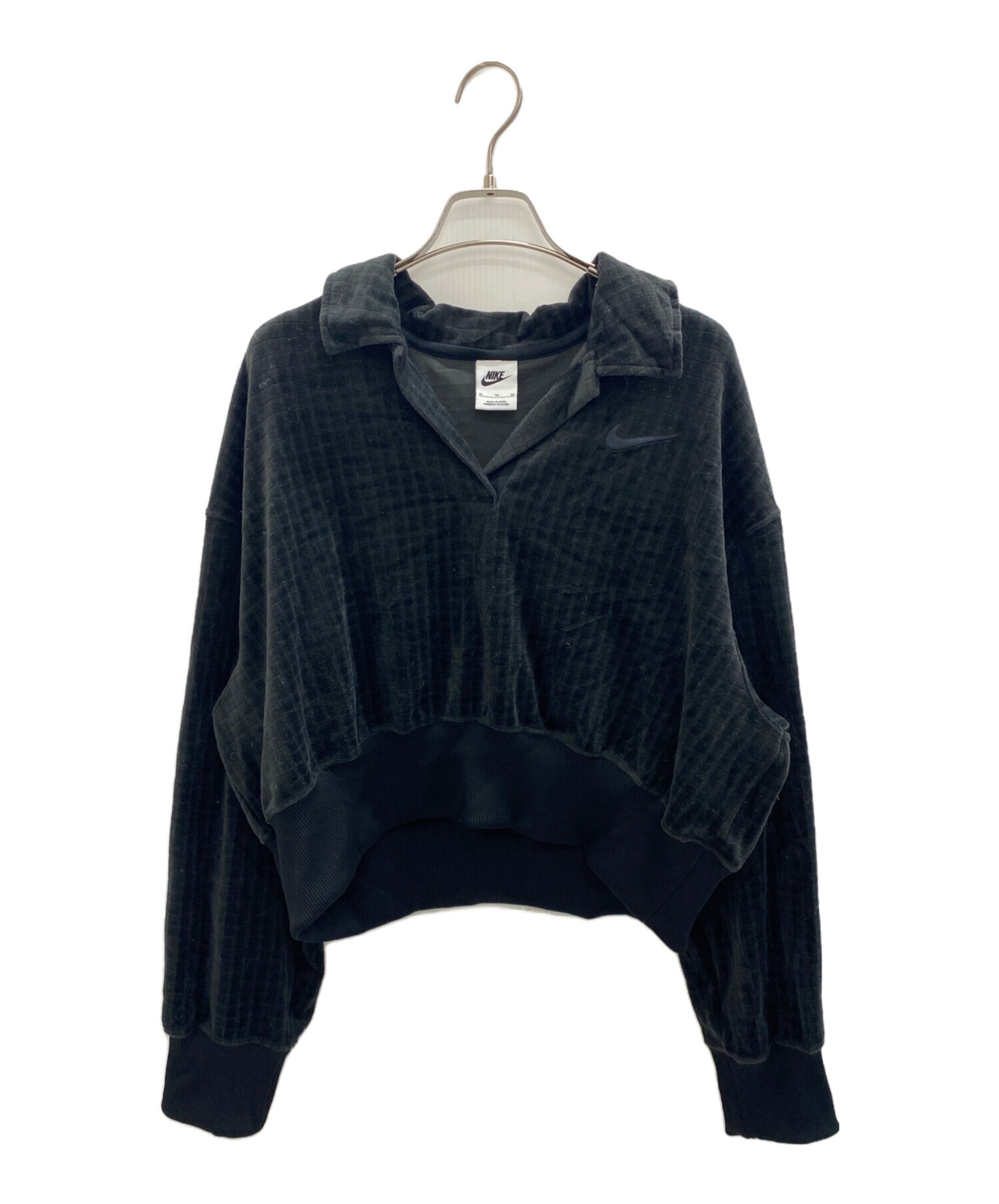 中古・古着通販】NIKE (ナイキ) ベロアポロシャツ ブラック サイズ:XL 