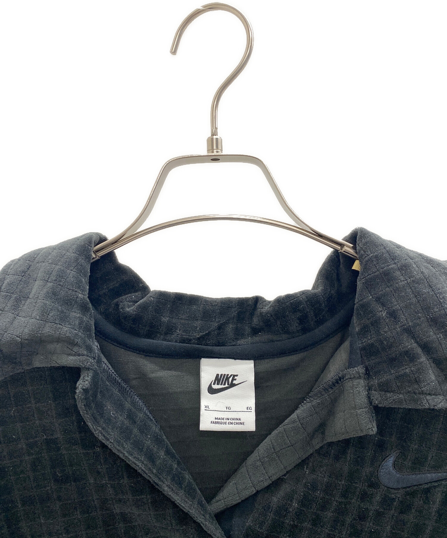 中古・古着通販】NIKE (ナイキ) ベロアポロシャツ ブラック サイズ:XL