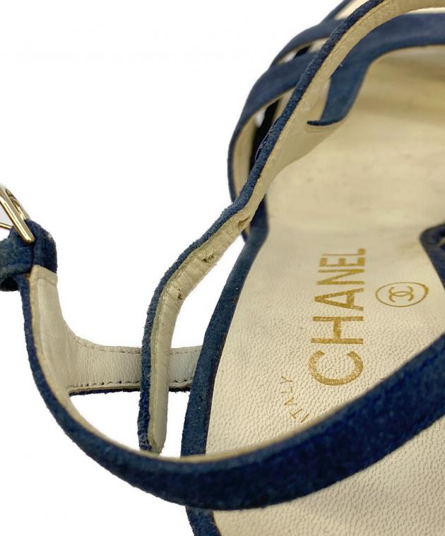中古・古着通販】CHANEL (シャネル) スエードストラップサンダル