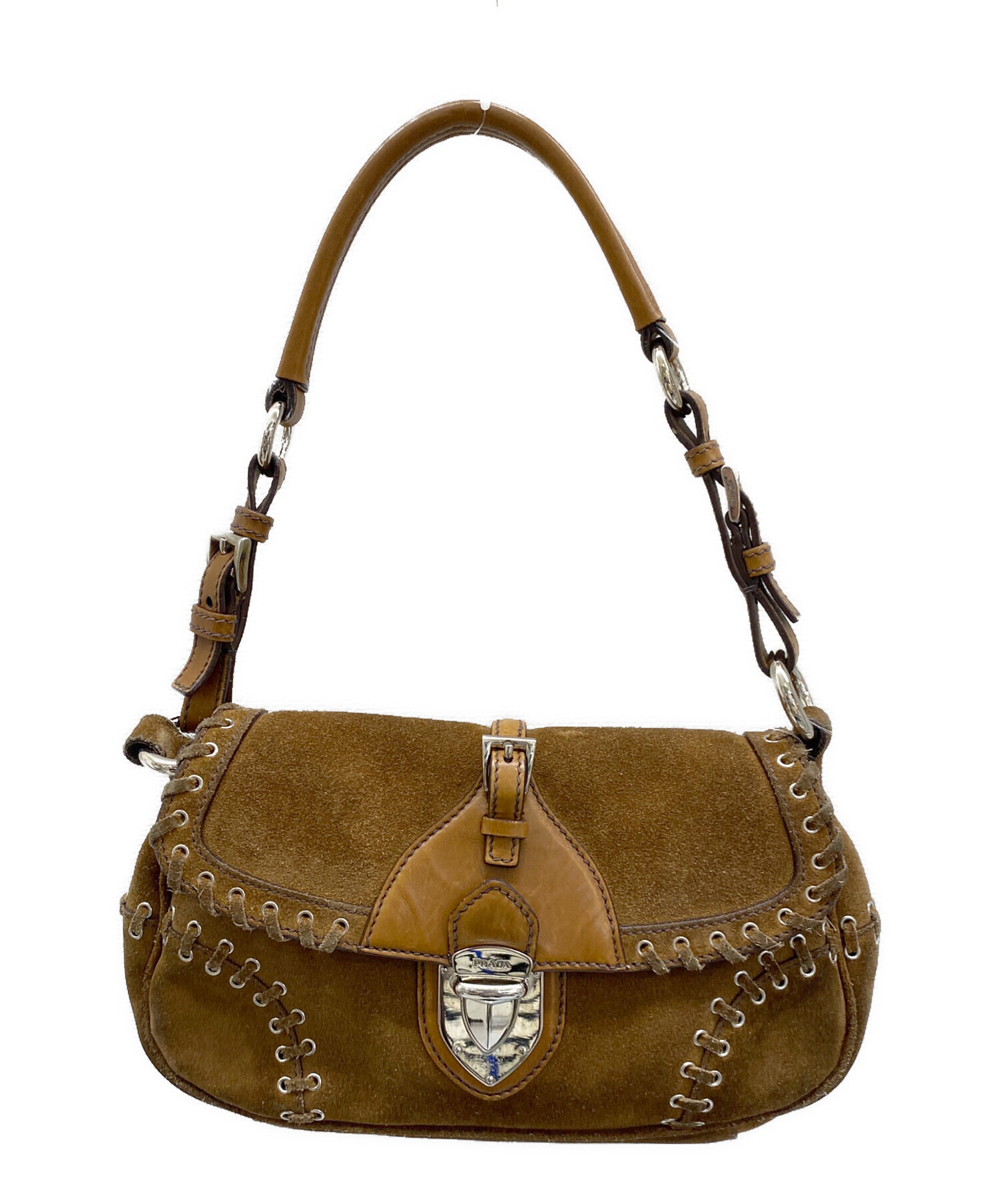 中古・古着通販】PRADA (プラダ) ショルダーバッグ ブラウン｜ブランド 