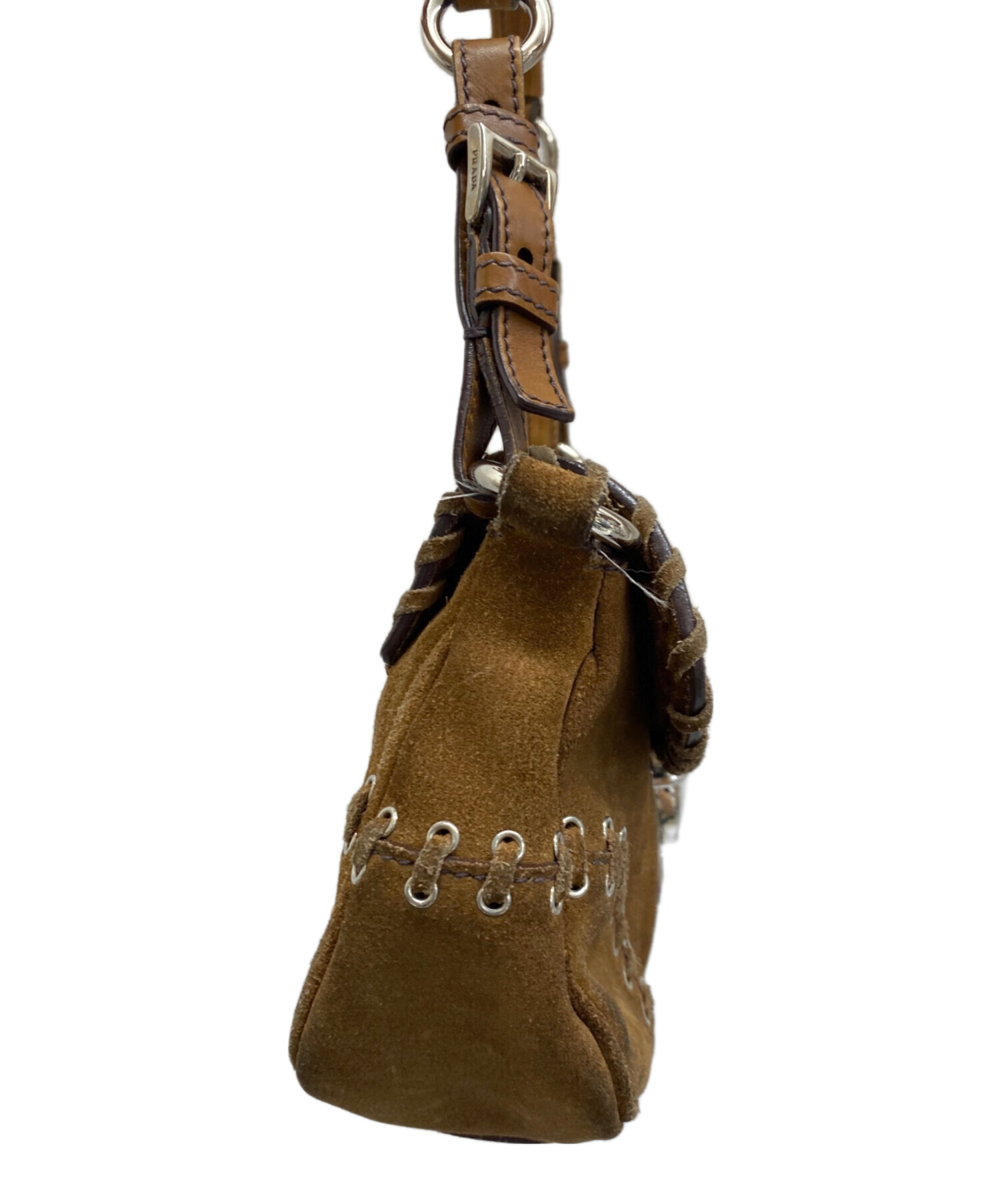 中古・古着通販】PRADA (プラダ) ショルダーバッグ ブラウン｜ブランド 