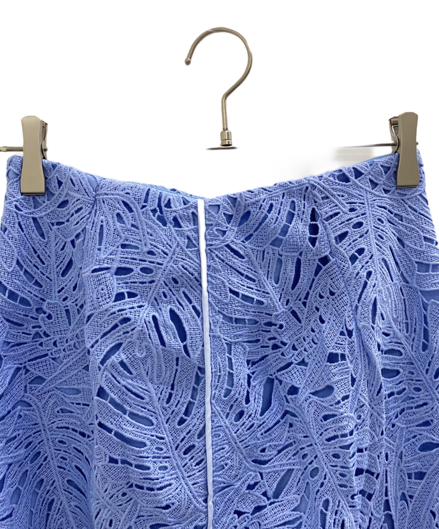 FRAY ID完売品 ライトブルー 花柄レース タイトスカート　size1 中古・古着通販】FRAY ID (フレイ アイディー) リーフレースタイト