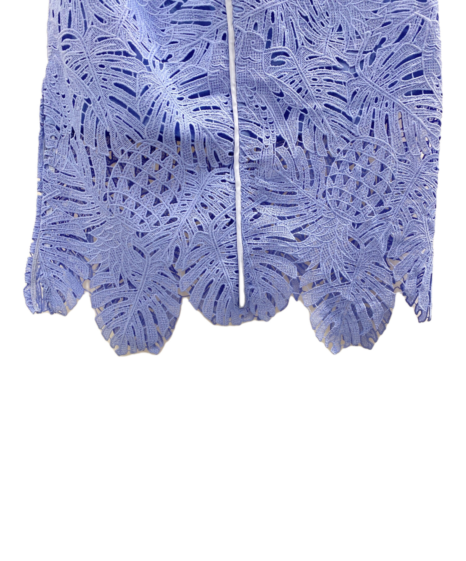 FRAY ID完売品 ライトブルー 花柄レース タイトスカート　size1 中古・古着通販】FRAY ID (フレイ アイディー) リーフレースタイト