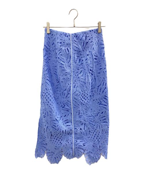 FRAY ID完売品 ライトブルー 花柄レース タイトスカート　size1 中古・古着通販】FRAY ID (フレイ アイディー) リーフレースタイト