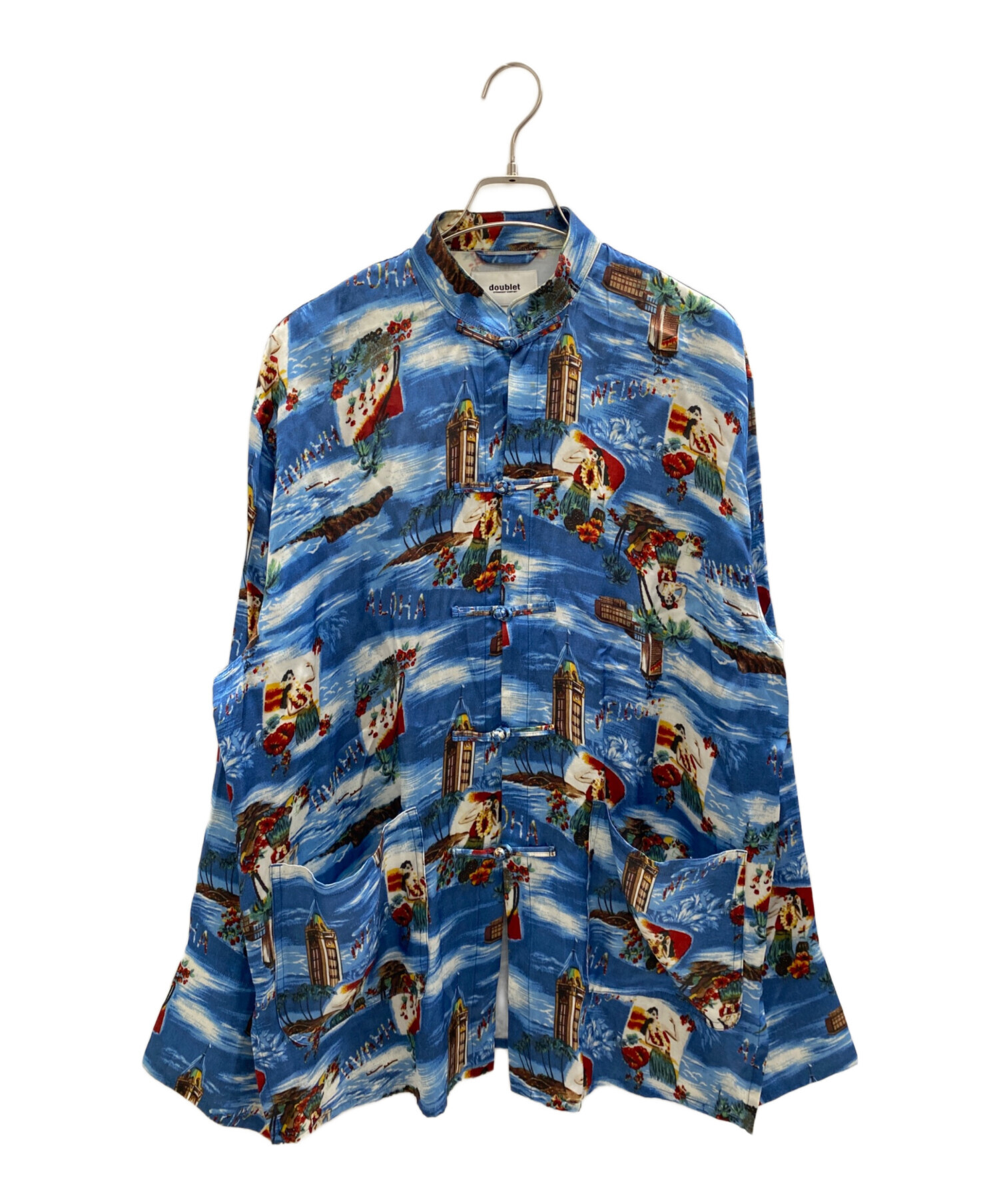 doublet  アロハシャツ 中古・古着通販】doublet (ダブレット) ALOHA KUNG FU SHIRT ブルー