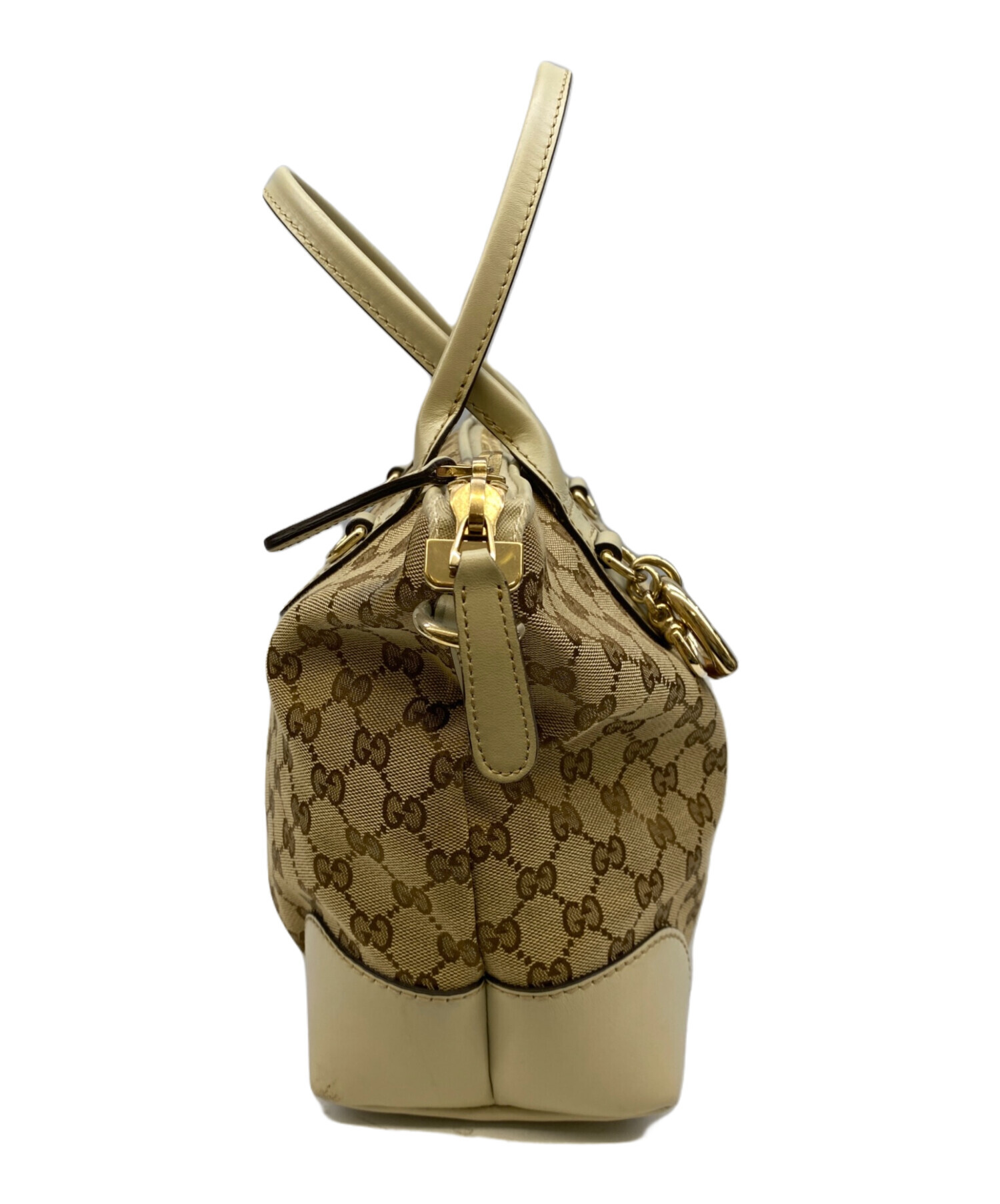 186005 現状品 GUCCI グッチ GUCCI グッチ ハンドバッグ ハートビット レディース [0000000000171] 中古・古着通販】GUCCI (グッチ) ハートビット ベージュ｜ブランド