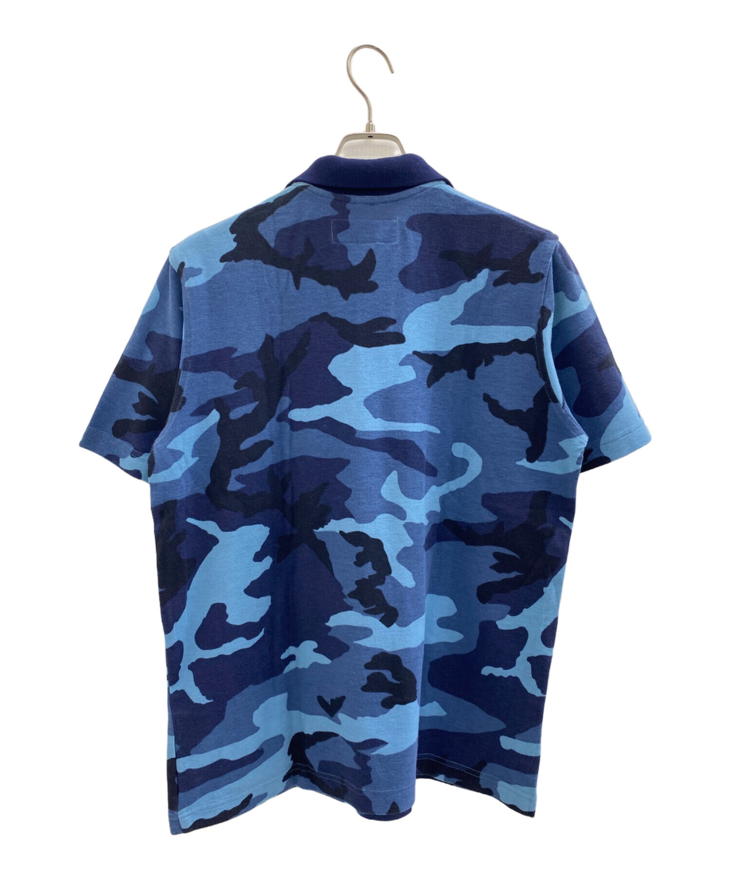 中古・古着通販】stussy (ステューシー) ポロシャツ ネイビー×スカイ