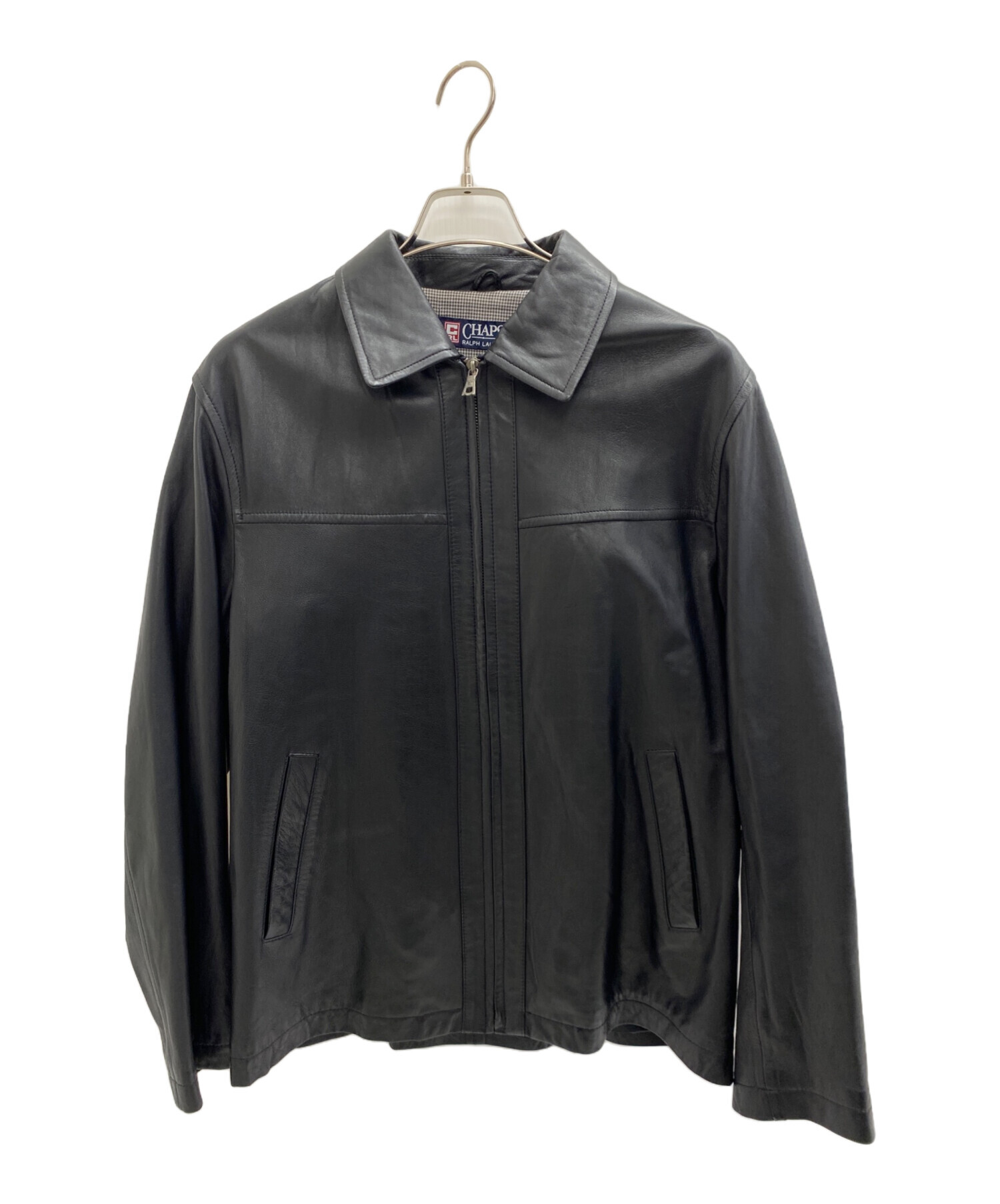 中古・古着通販】CHAPS (チャップス) レザージャケット ブラック