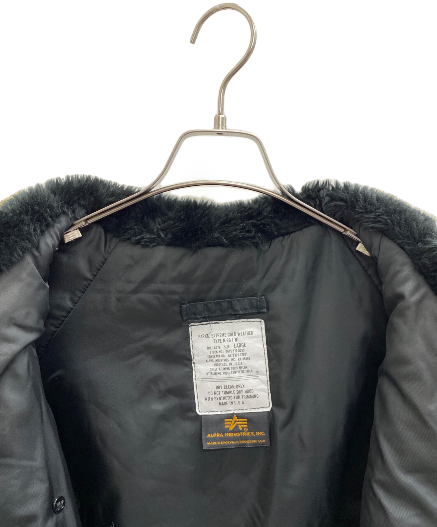 中古・古着通販】ALPHA (アルファ) N-3Bフライトジャケット ブラック 