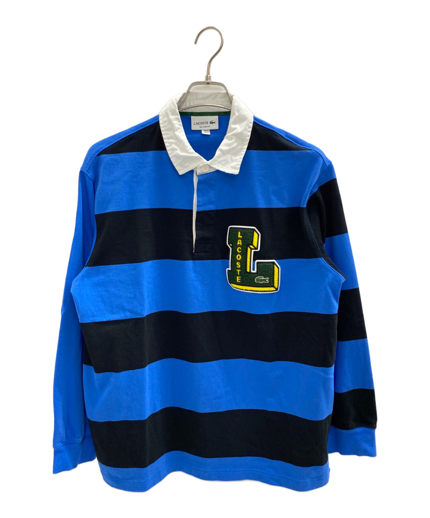 中古・古着通販】LACOSTE (ラコステ) 長袖Tシャツ ブルー×ブラック 
