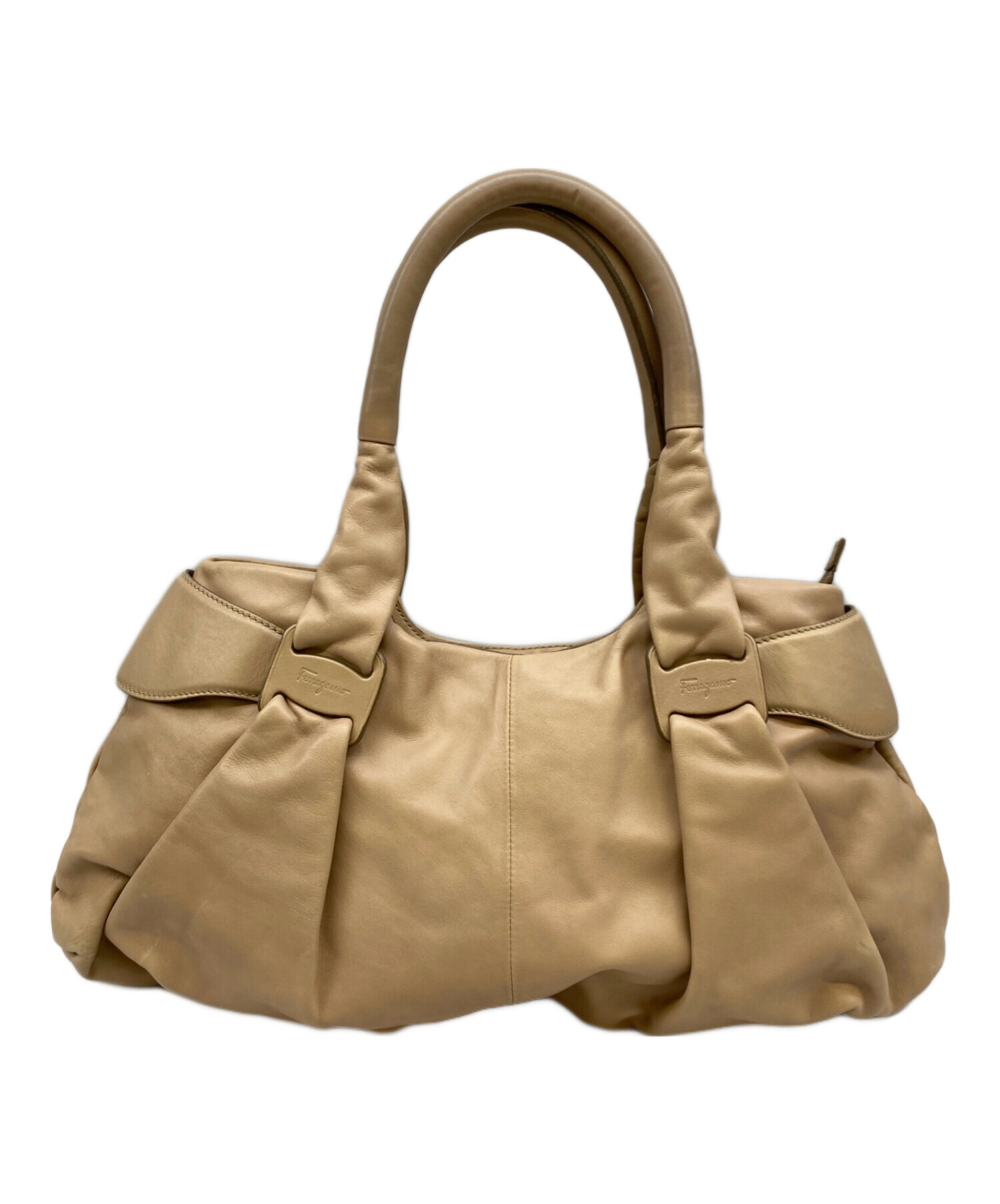 Salvatore Ferragamo ショルダーバッグ  ベージュ 【古着】【中古】【送料無料】 中古・古着通販】Salvatore Ferragamo (サルヴァトーレ フェラガモ