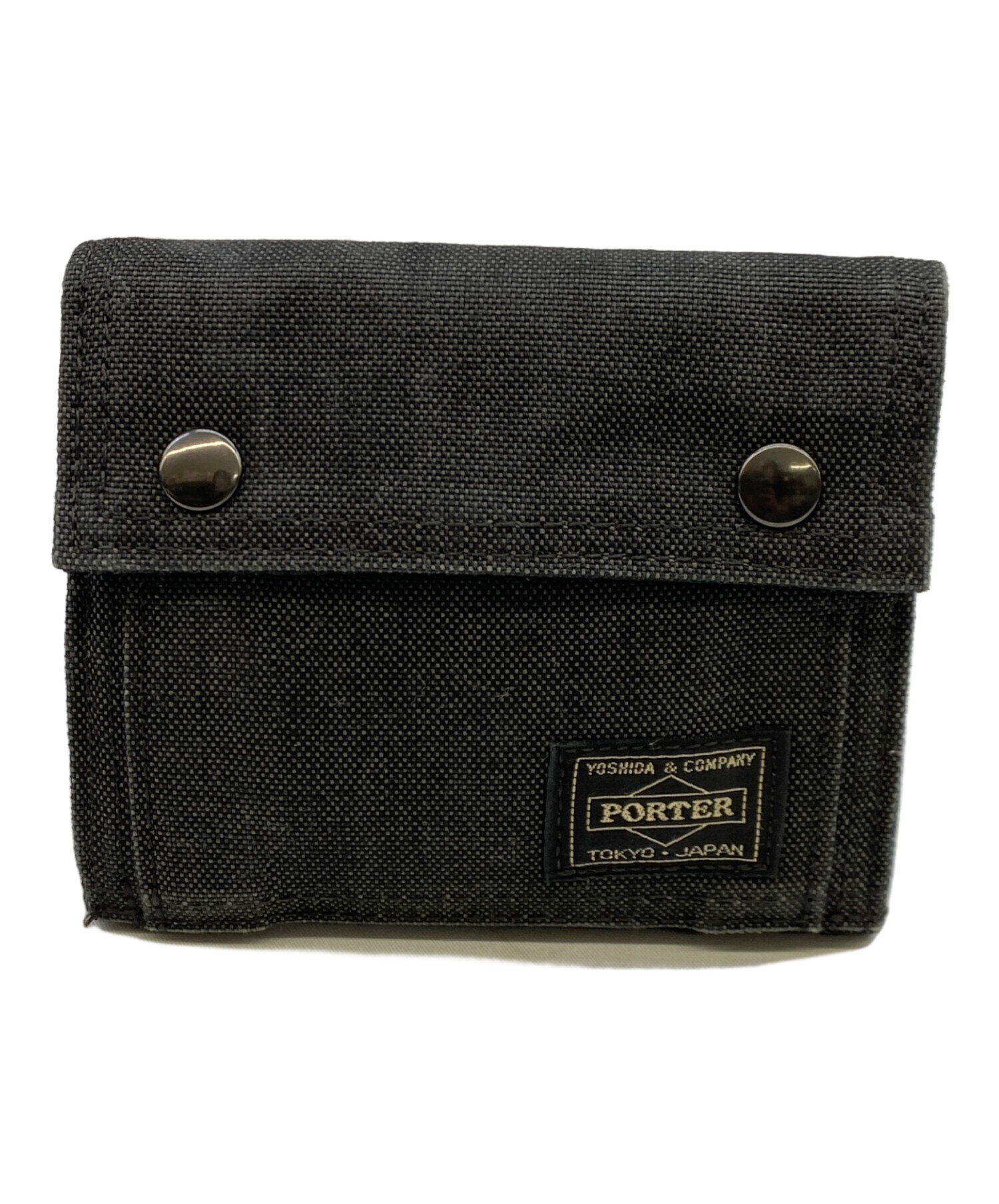 未使用級　PORTER　ポーター　スモーキー　三つ折り財布　折り財布　財布 中古・古着通販】PORTER (ポーター) 3つ折り財布 ブラック｜ブランド