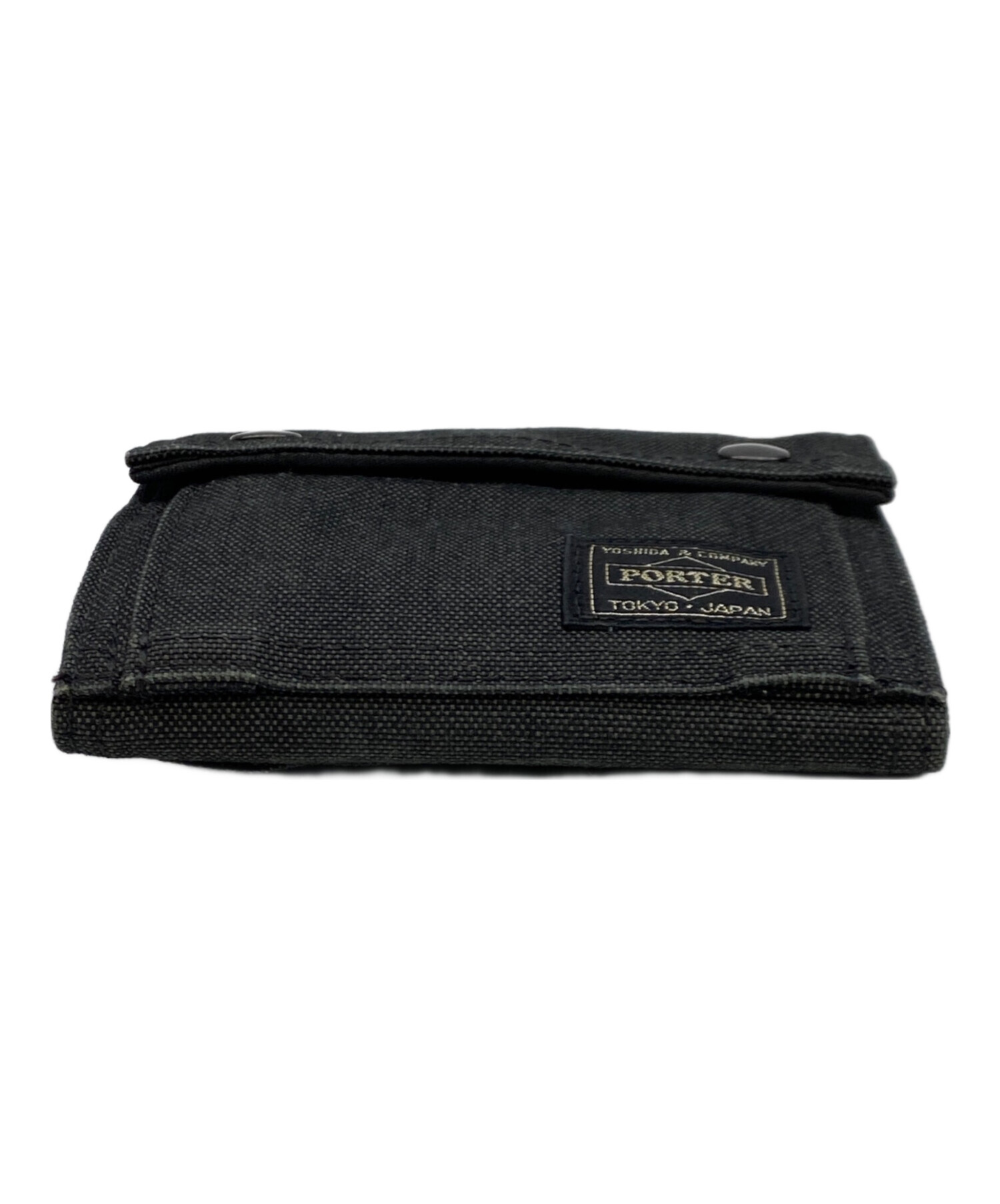 中古・古着通販】PORTER (ポーター) 3つ折り財布 ブラック｜ブランド