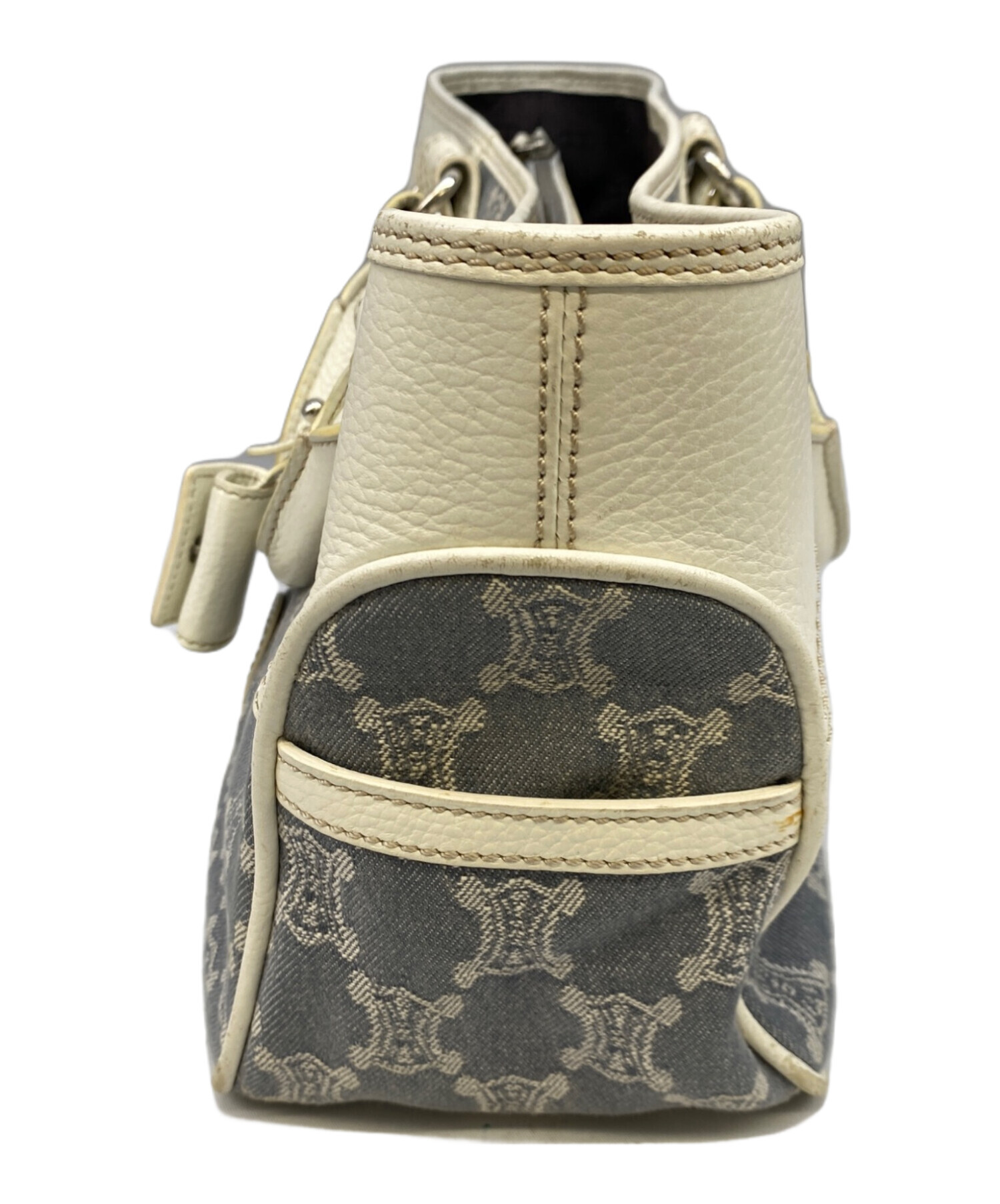 中古・古着通販】CELINE (セリーヌ) ブギーバッグ ブルー×ホワイト