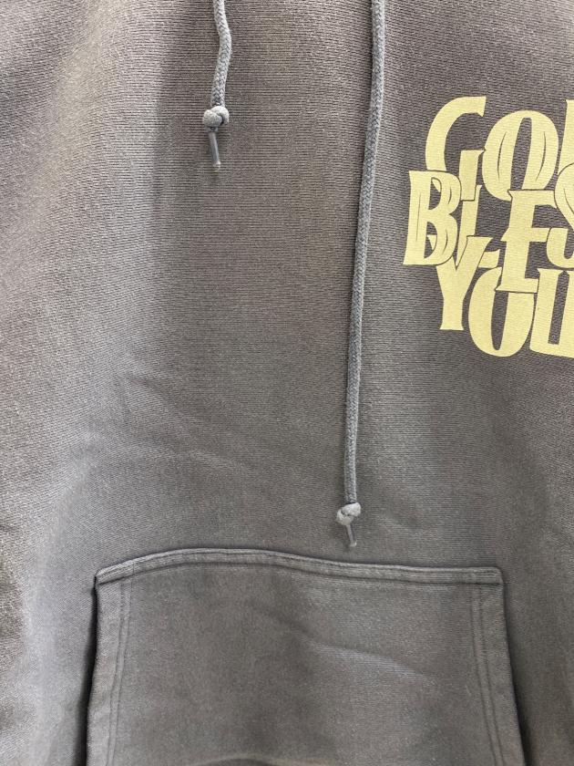 希少 人気カラー EXAMPLE✖︎GOD BLESS YOU コラボ パーカー 中古・古着通販】EXAMPLE (エグザンプル) GOD BLESS YOUプリント