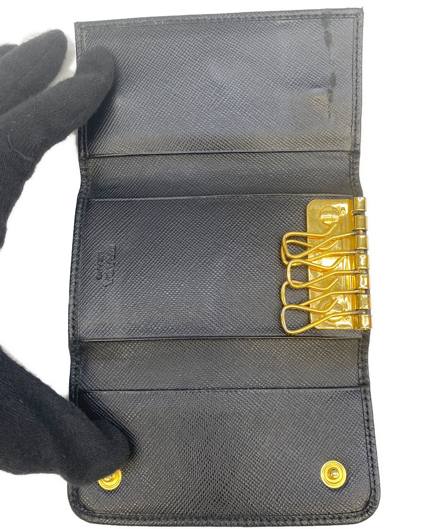 中古・古着通販】PRADA (プラダ) キーケース ブラック｜ブランド・古着