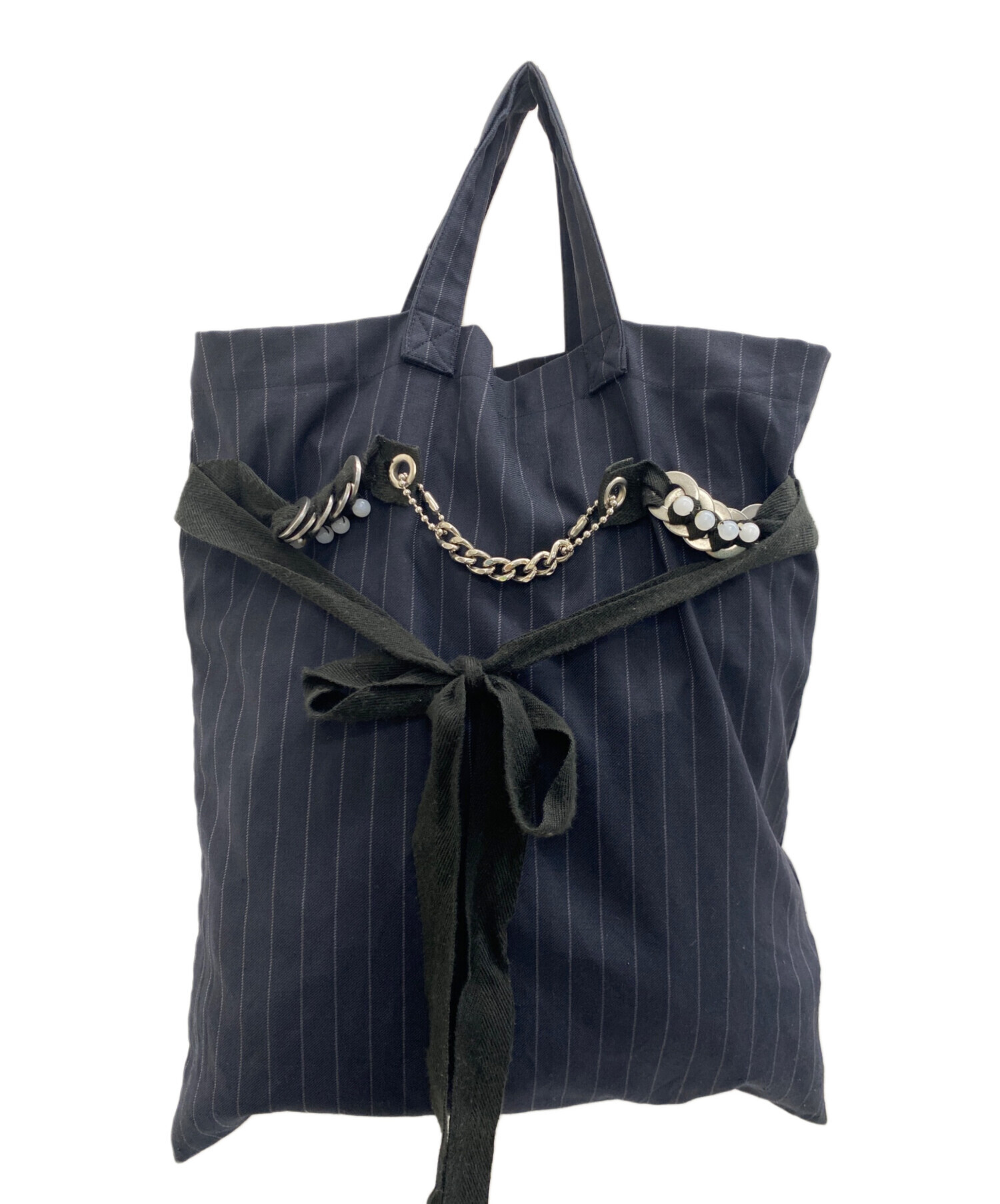 【中古】COMME des GARCONS コムデギャルソン バッグ ネイビー 中古・古着通販】COMME des GARCONS (コムデギャルソン) ハンドバッグ