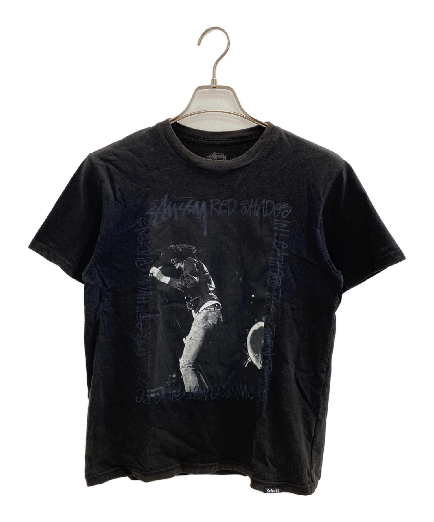 OLD stussy フォトTシャツ 黒タグ 中古・古着通販】stussy (ステューシー) Schott (ショット) 100周年
